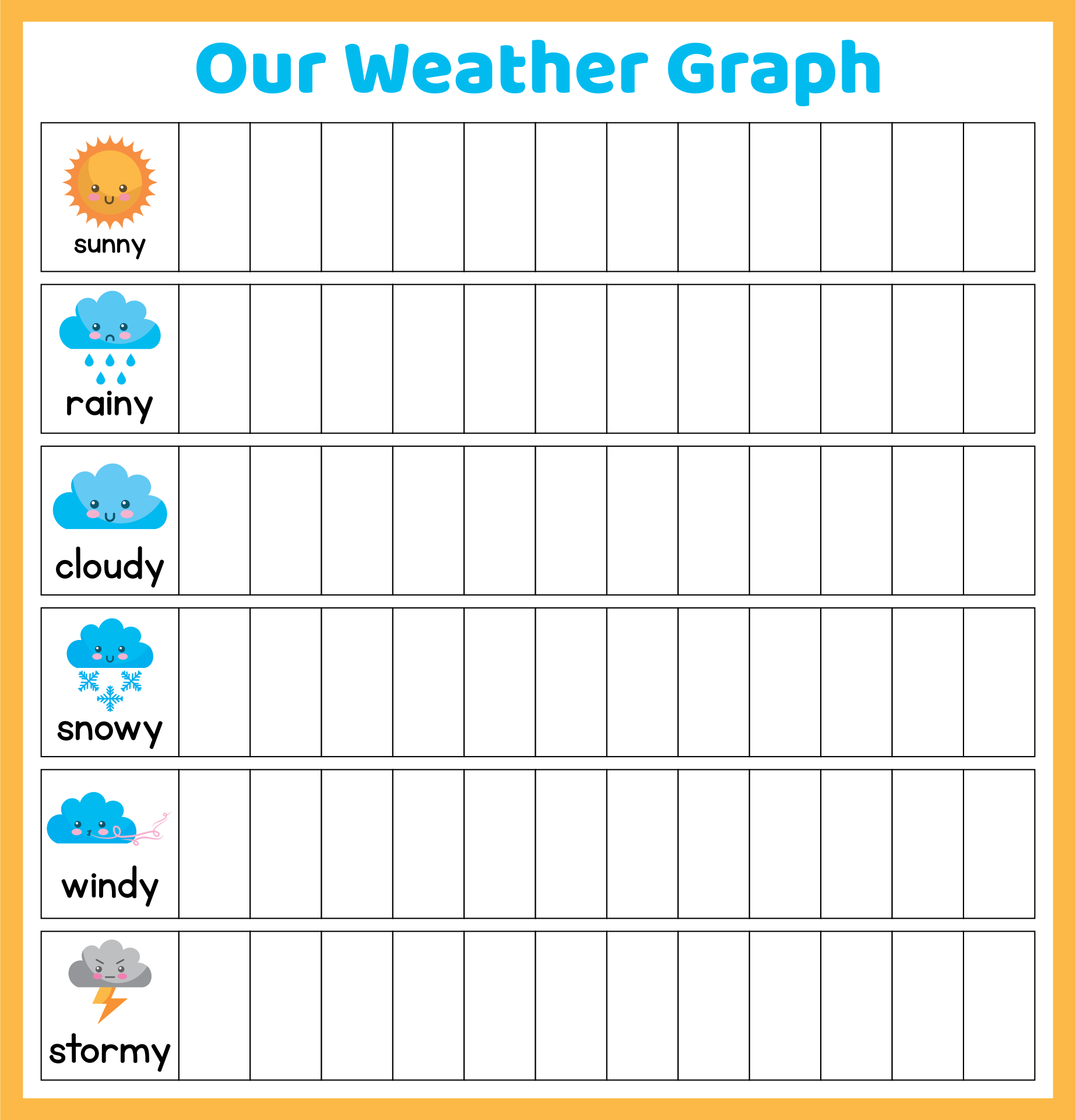 Printable Weather Chart