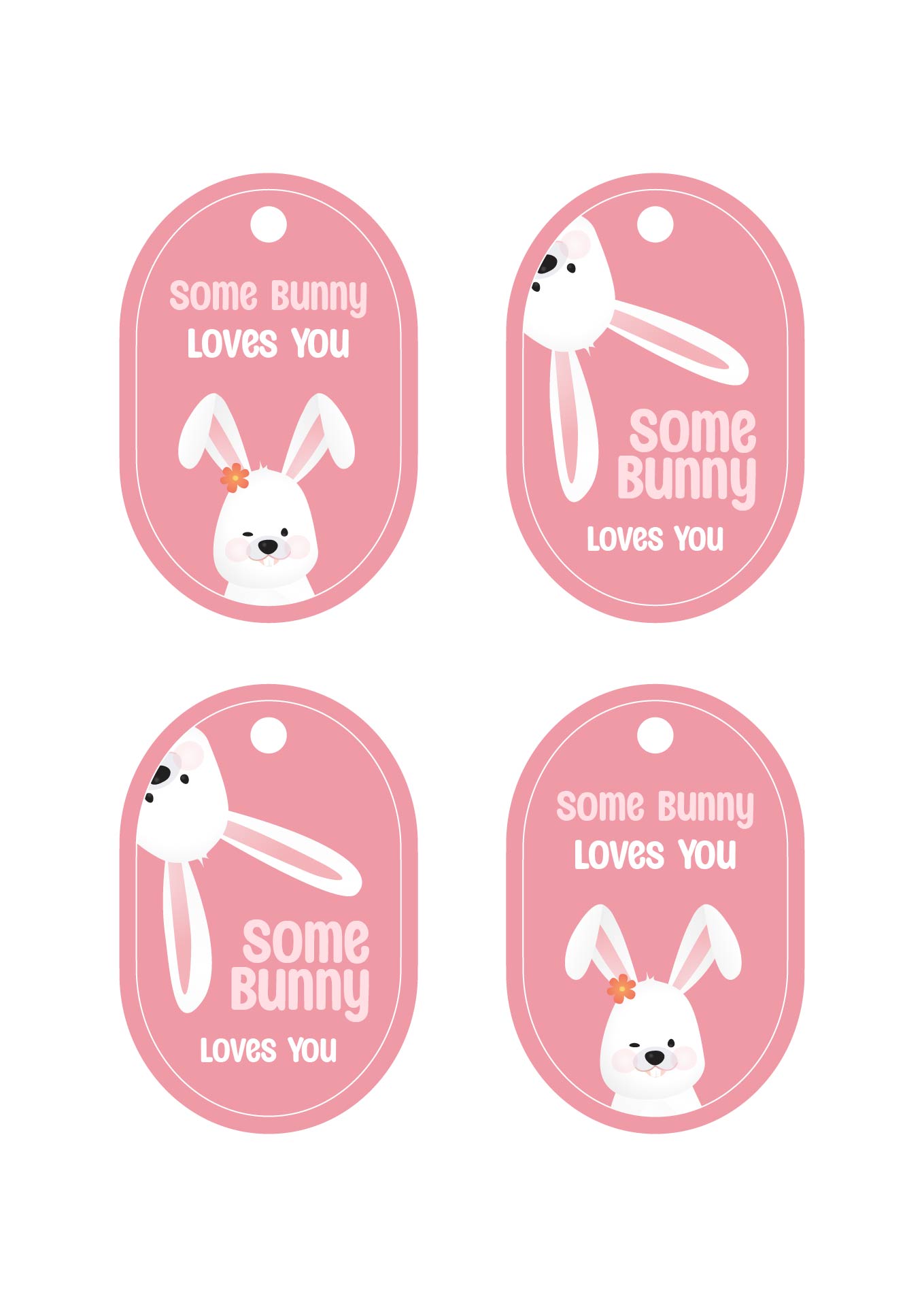 Some Bunny Loves You Easter Tags Free
