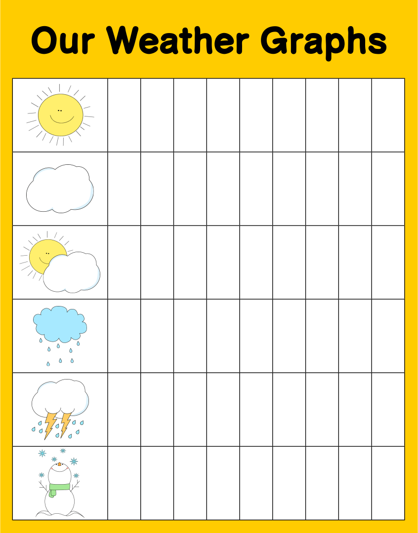 7 Best Kindergarten Weather Graph Printable Printablee Com
