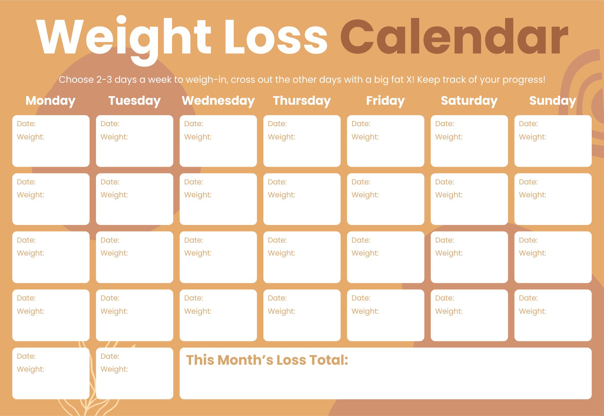 10 Best Weight Loss Planner Printable Pdf For Free At Printablee