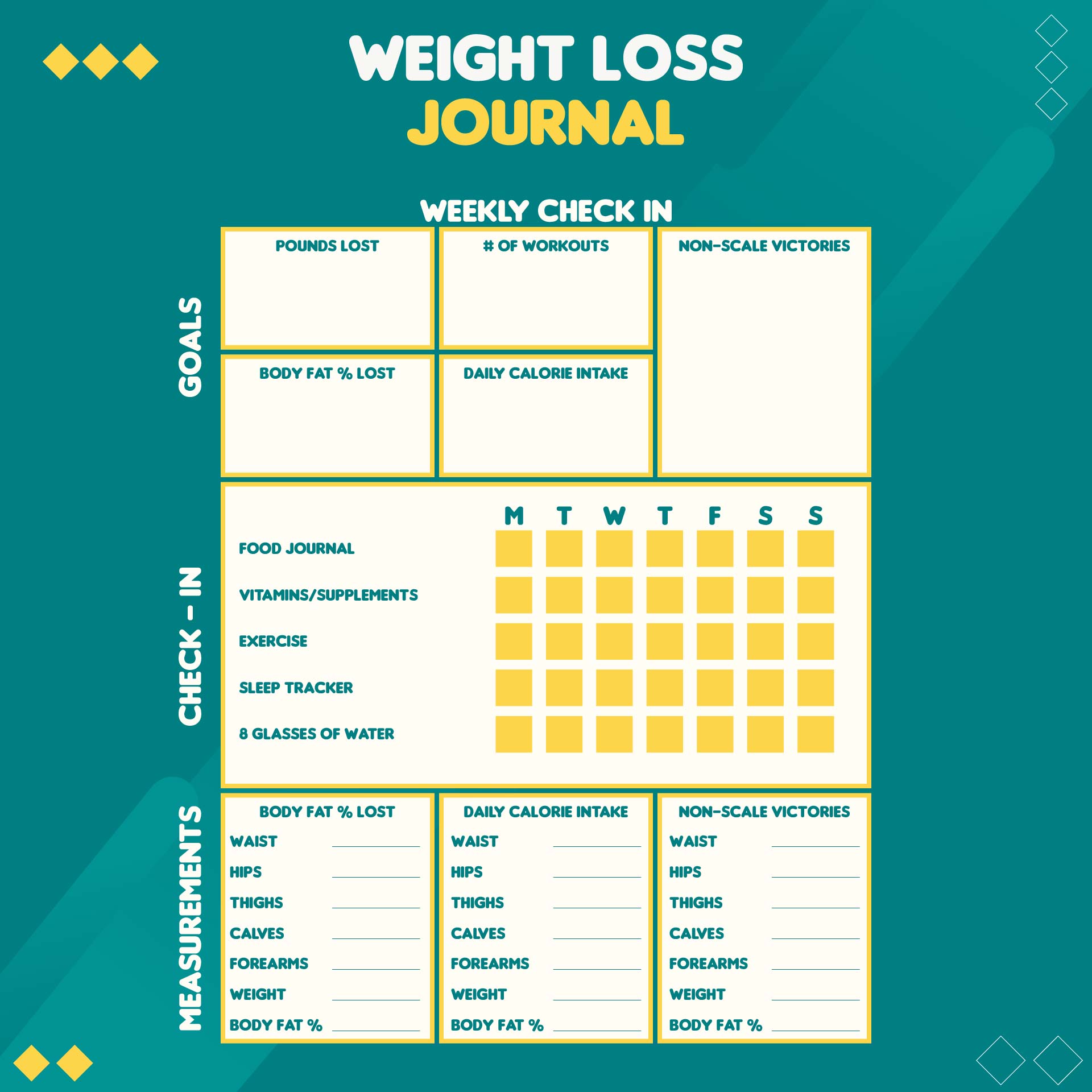 Free Printable Food Journal For Weight Loss Pdf