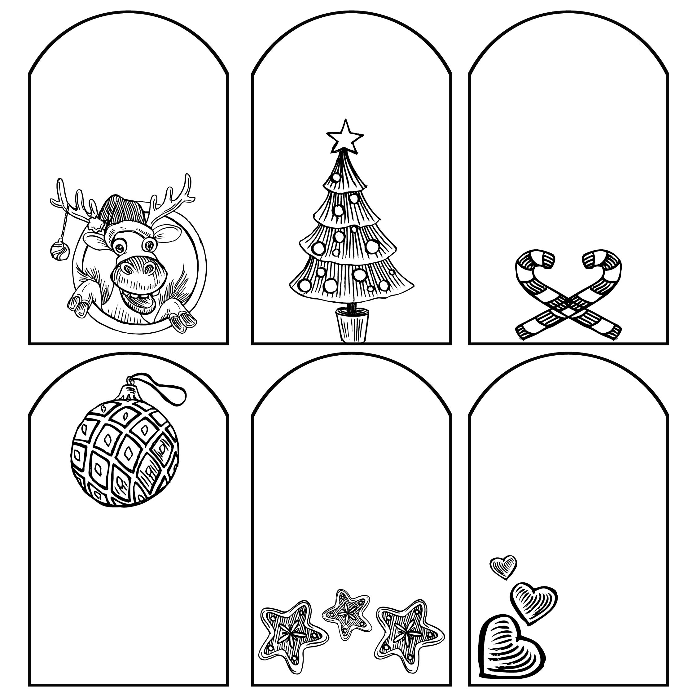 10 Best Black And White Printable Christmas Tags - printablee.com