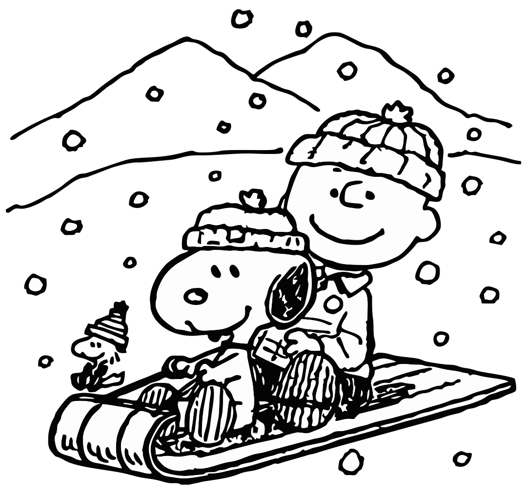 7 Best Charlie Brown Christmas Printable Coloring Cards Foldable