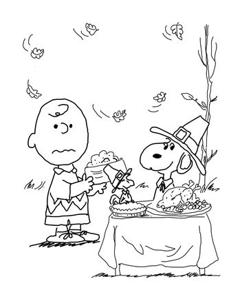 Charlie Brown Thanksgiving Coloring