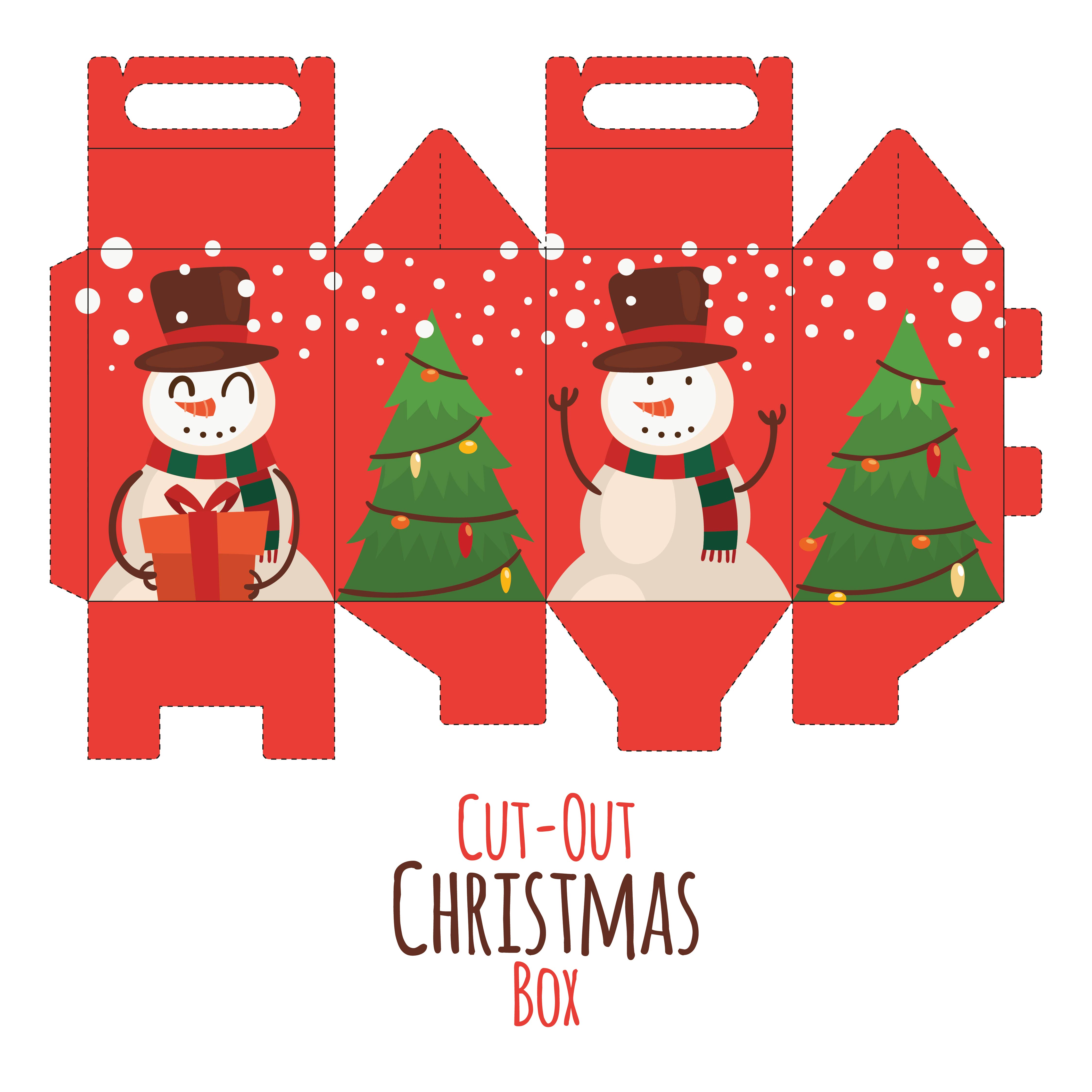 10 Best Free Printable Christmas Gift Box Template PDF For Free At Printablee