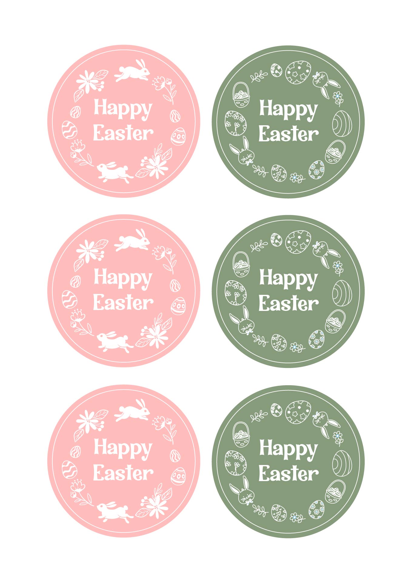 Easter Basket Tags Printable