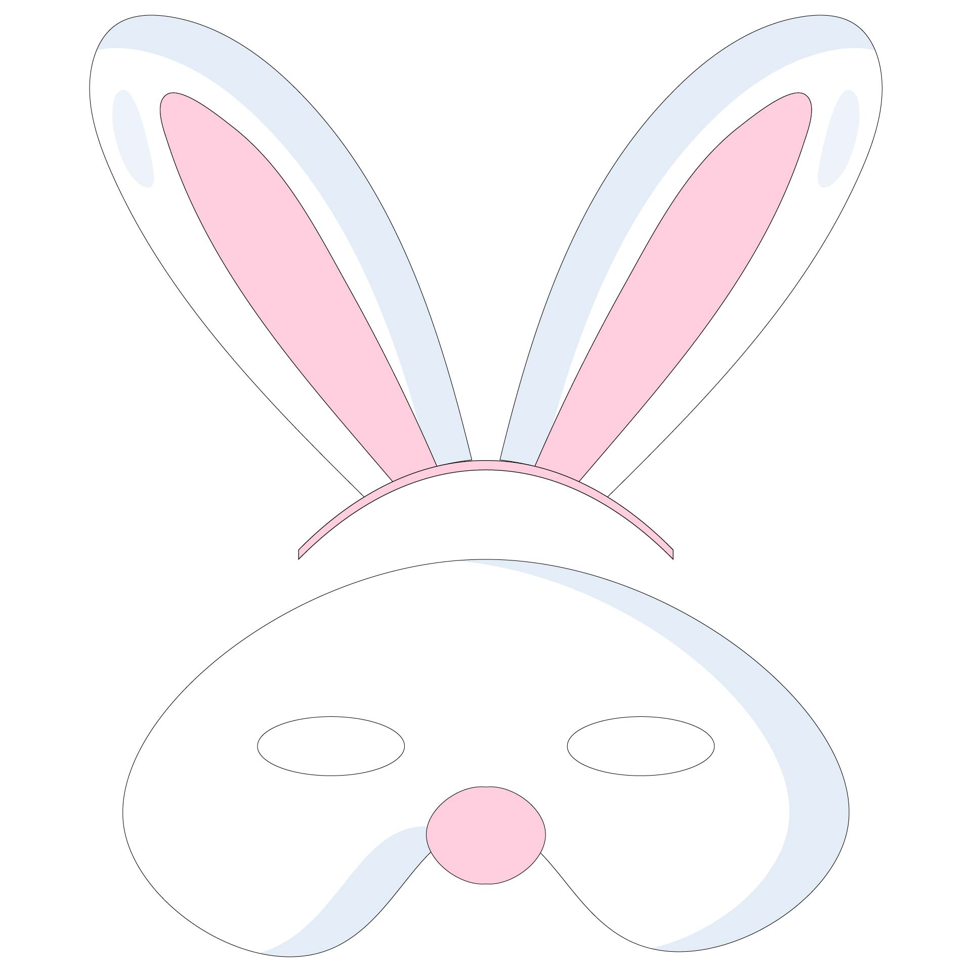 Easter Bunny Mask Printable for Kids