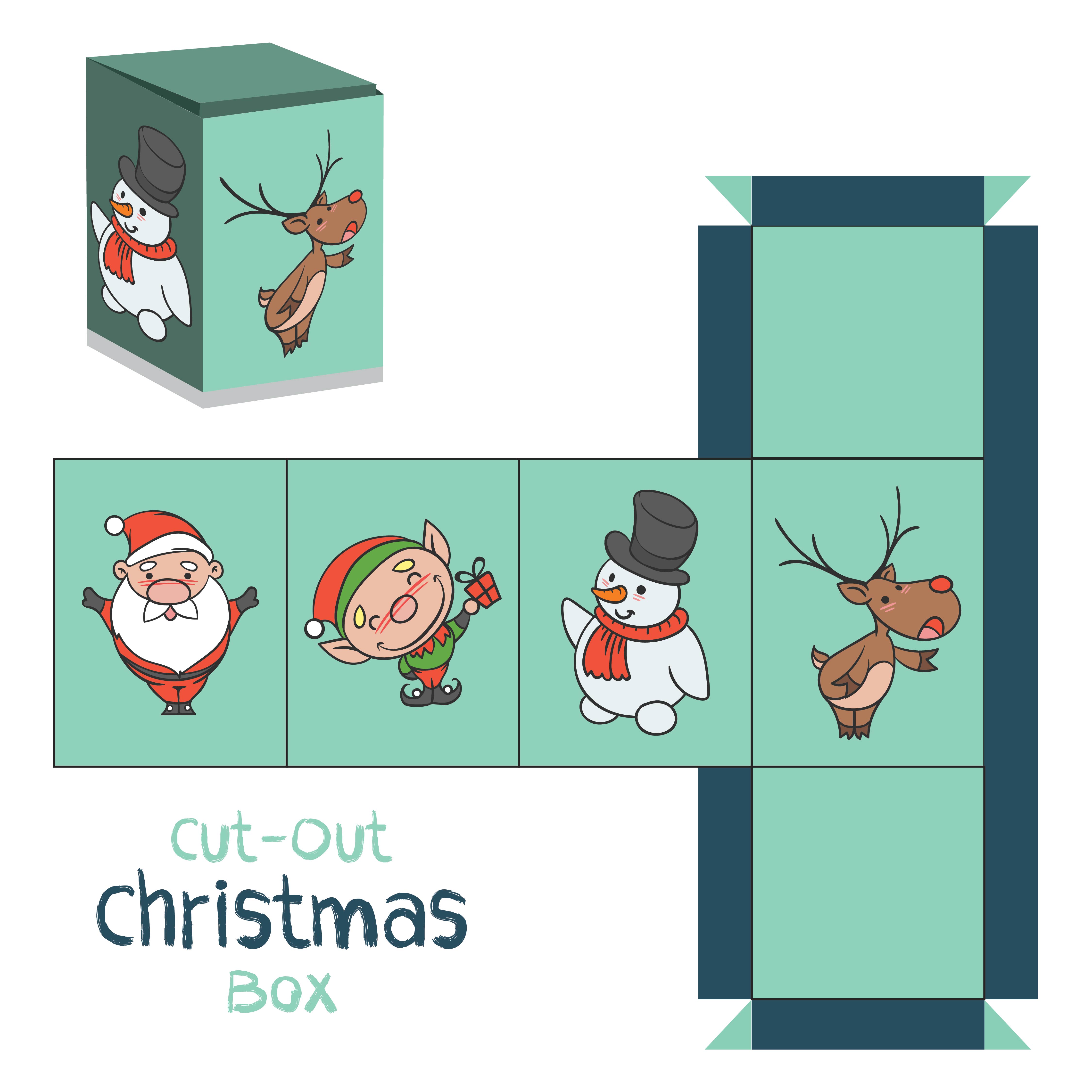  Printable Christmas Gift Box Template