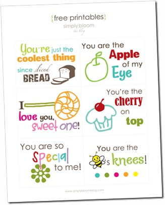 Printable Lunch Box Notes