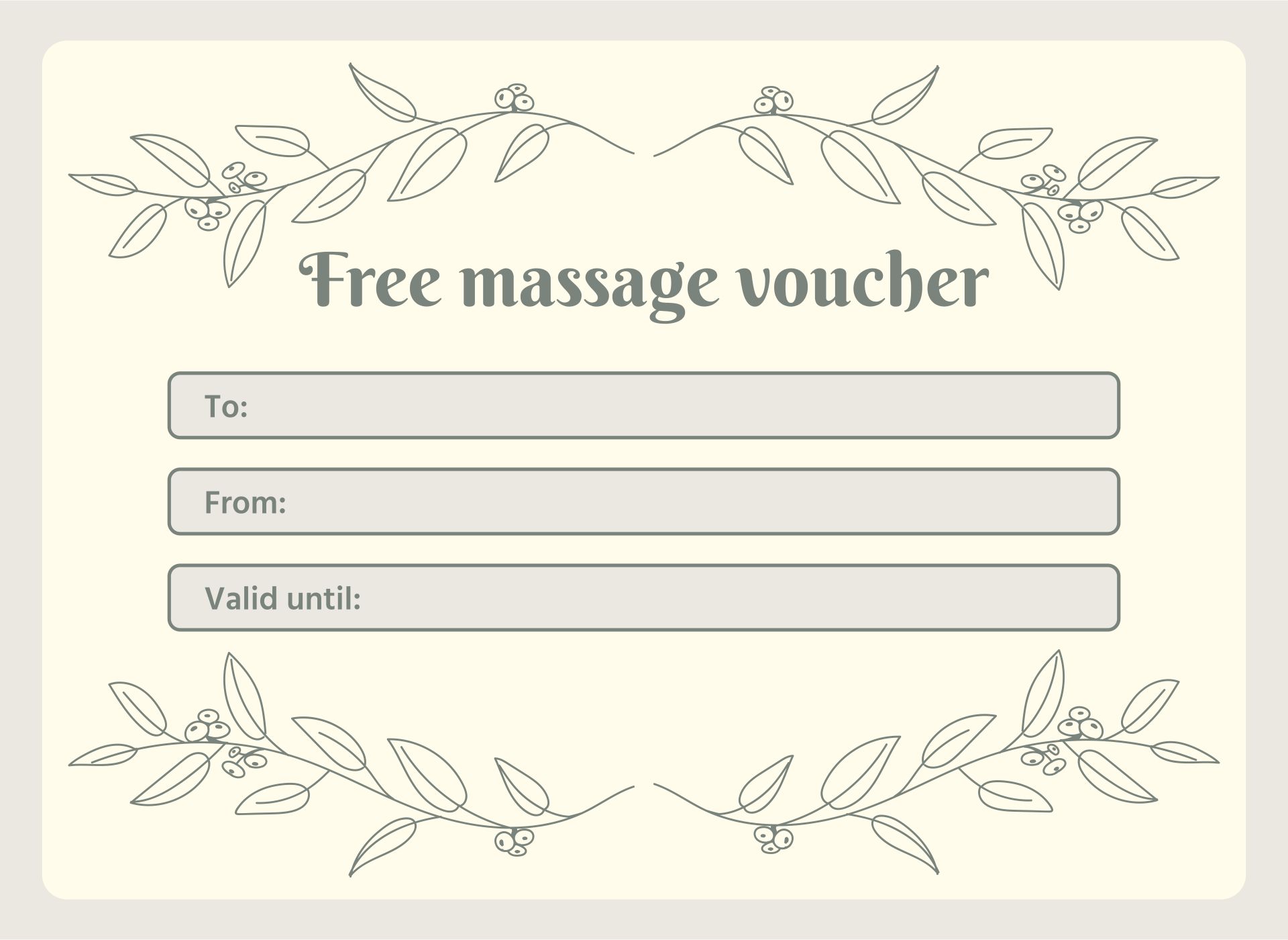 10 Best Printable Massage Gift Certificate Template Printablee