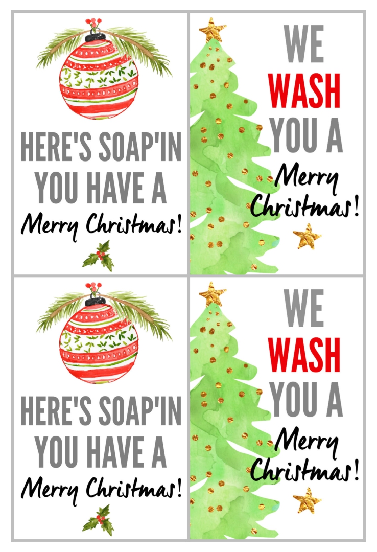 Soapin' You Have A Very Merry Christmas Printable 