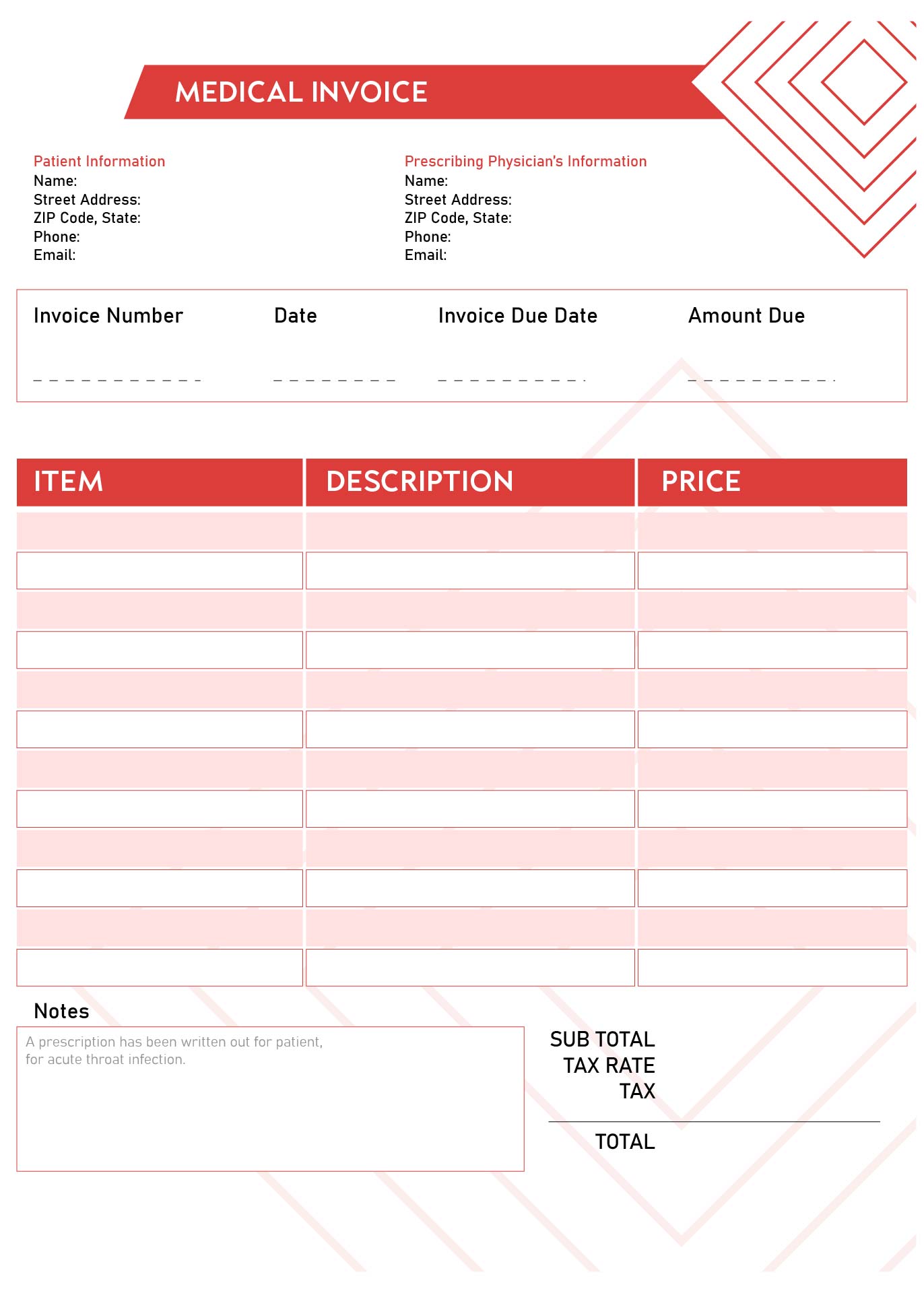 10 Best Printable Medical Bill - printablee.com