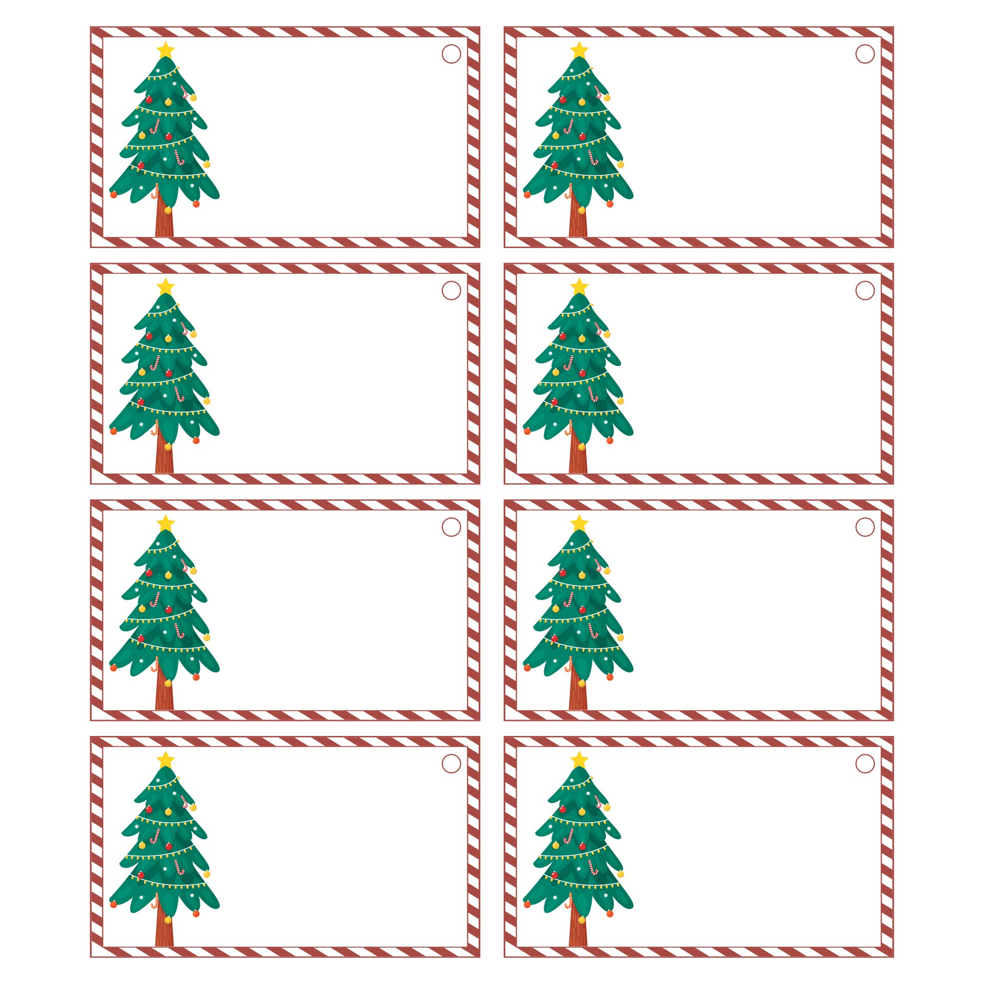 Printable Blank Christmas Gift Tags Templates