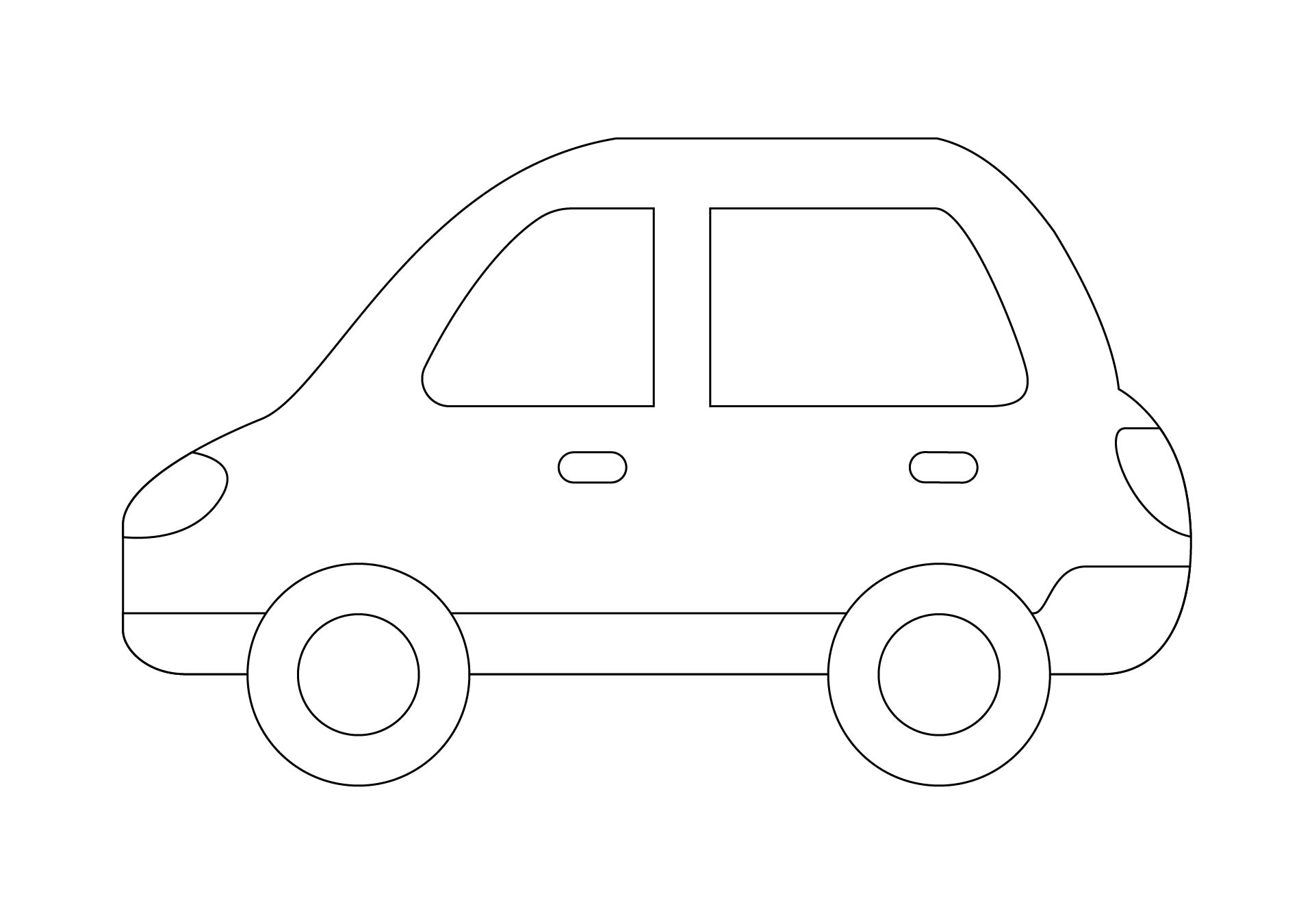 Printable Car Cut Out Coloring Pages