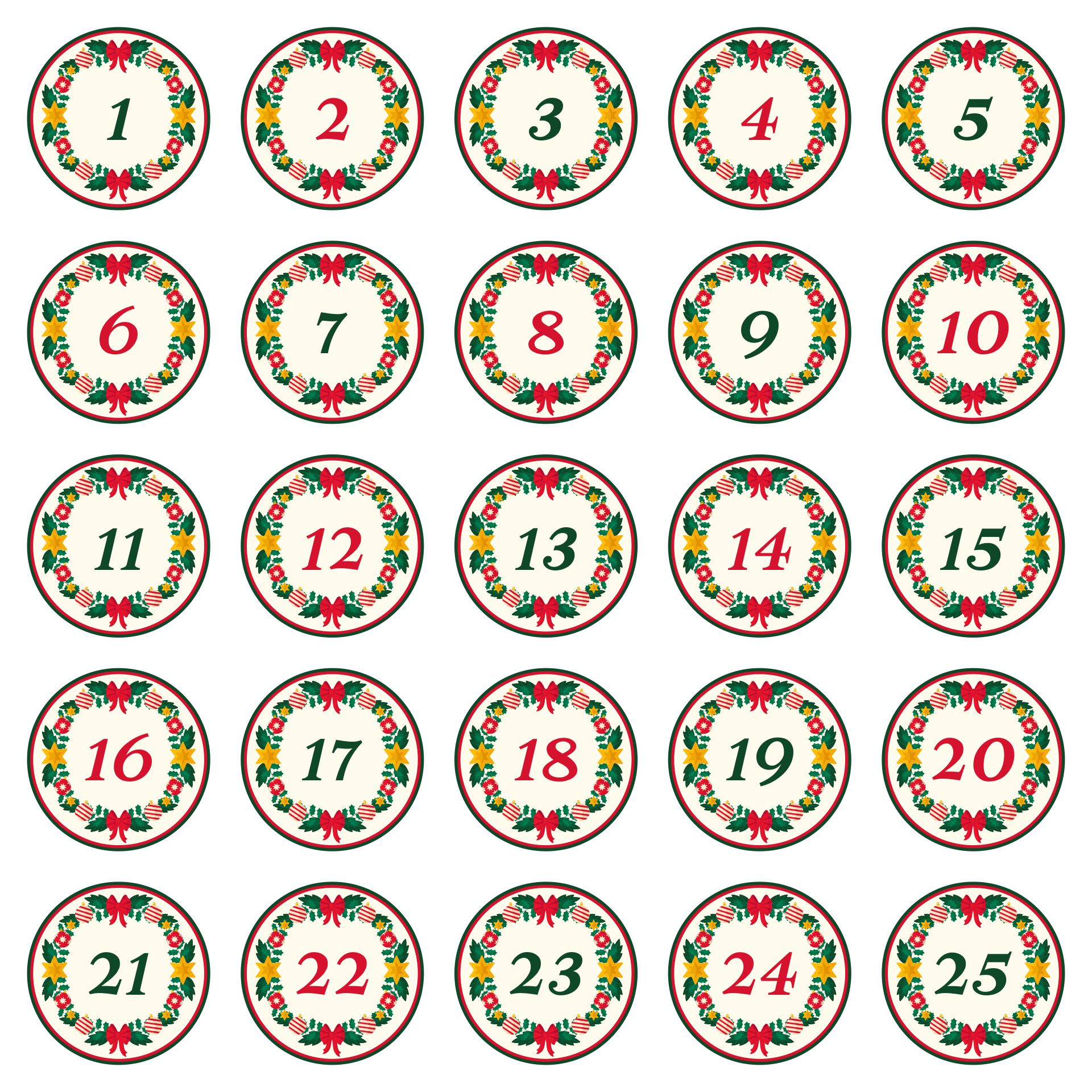 9 best printable advent calendar numbers printableecom