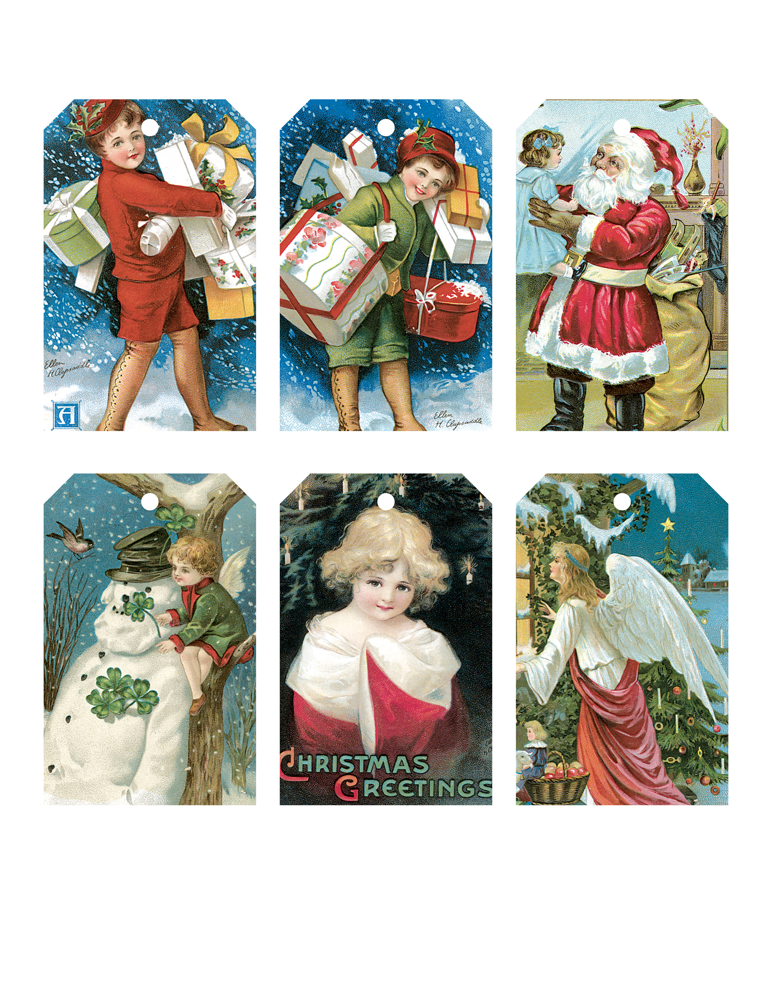 Printable Vintage Christmas Cards