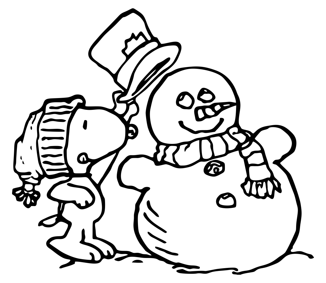 Snoopy Christmas Coloring Pages