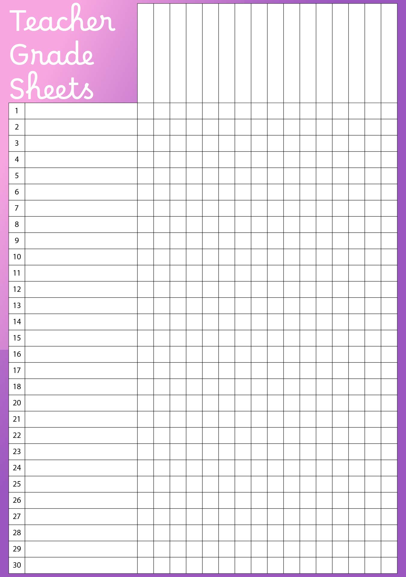 Teacher Grading Chart Teacher Grading Chart