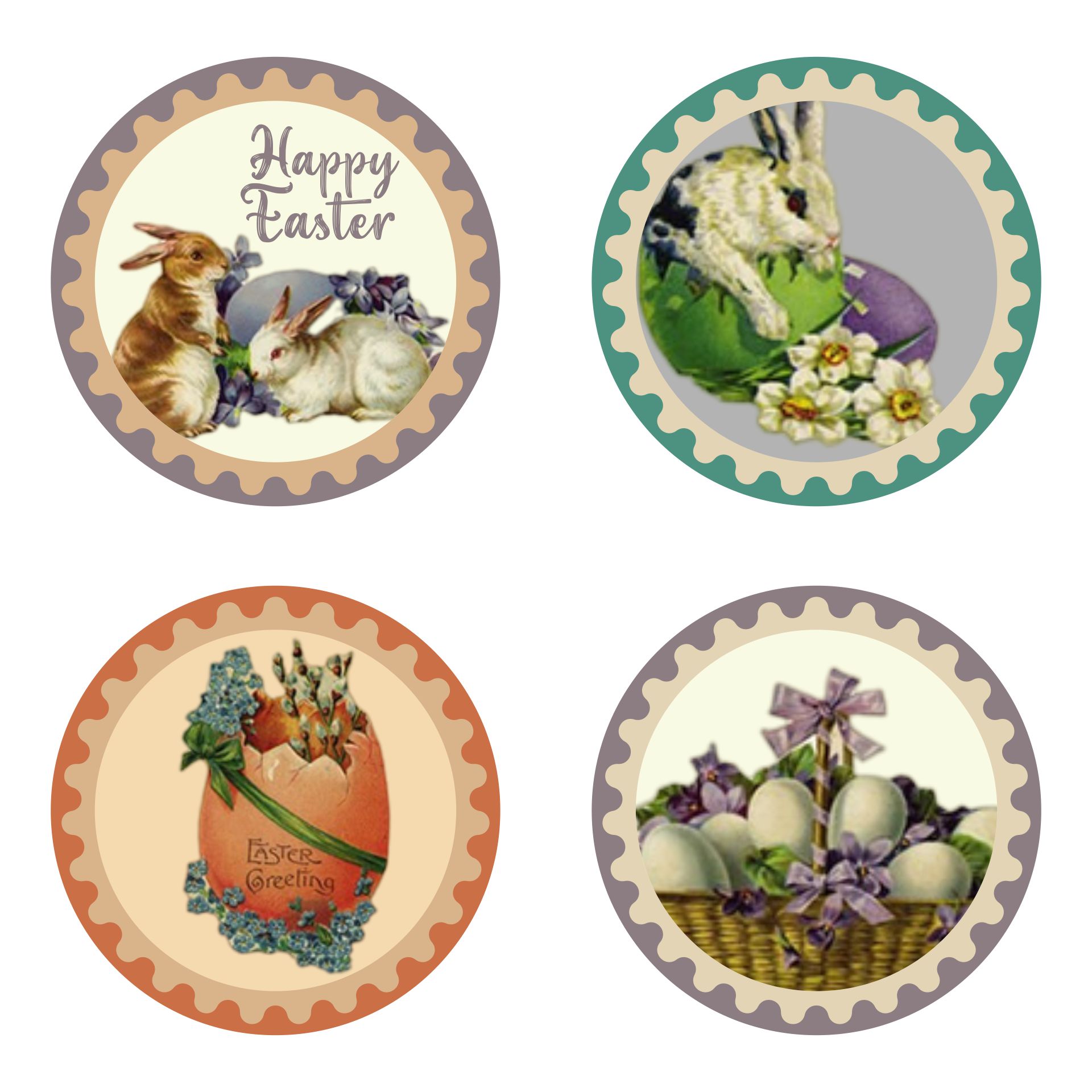 Free Printable Vintage Easter Cards