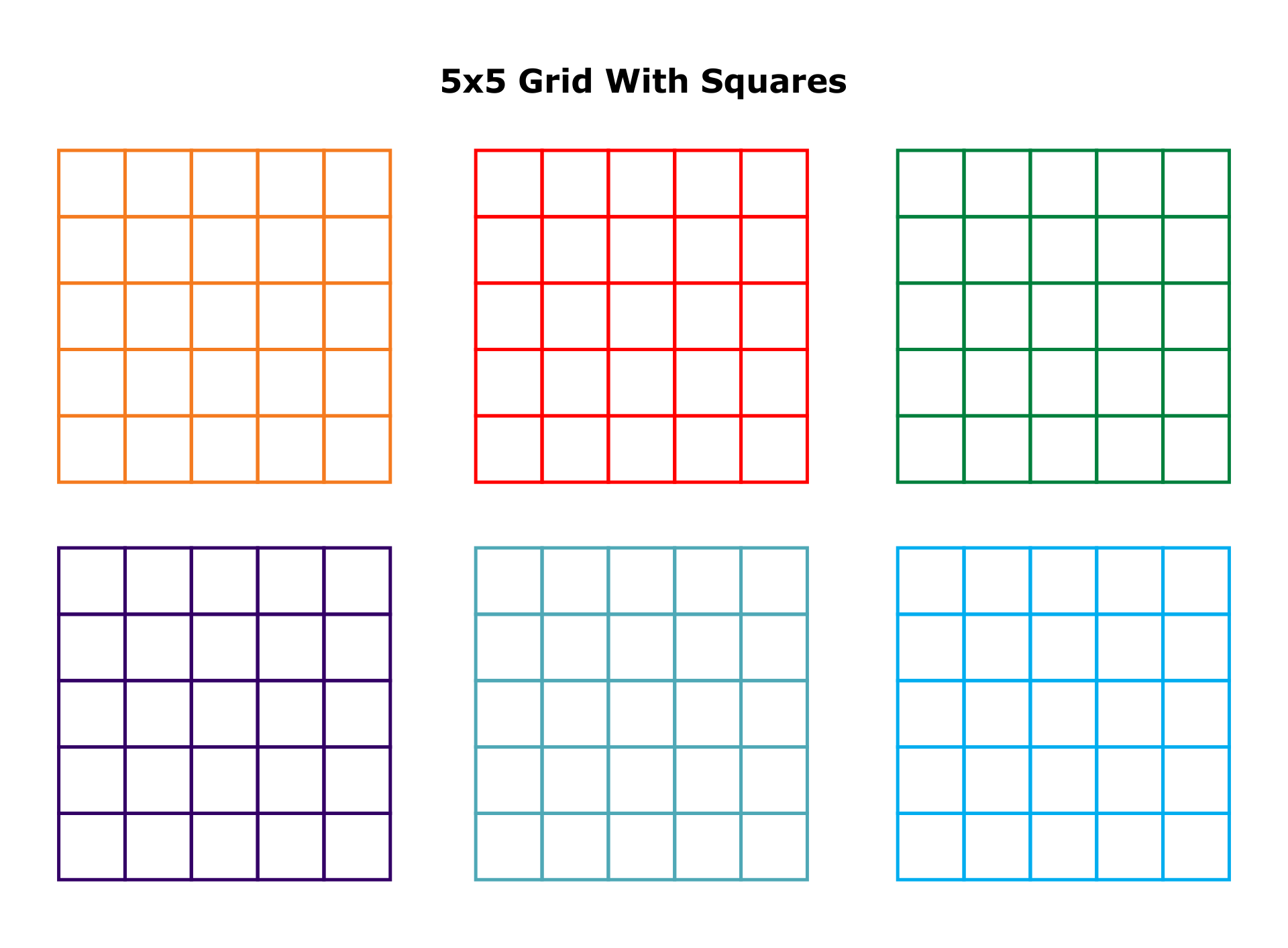5X5 Grid with Squares