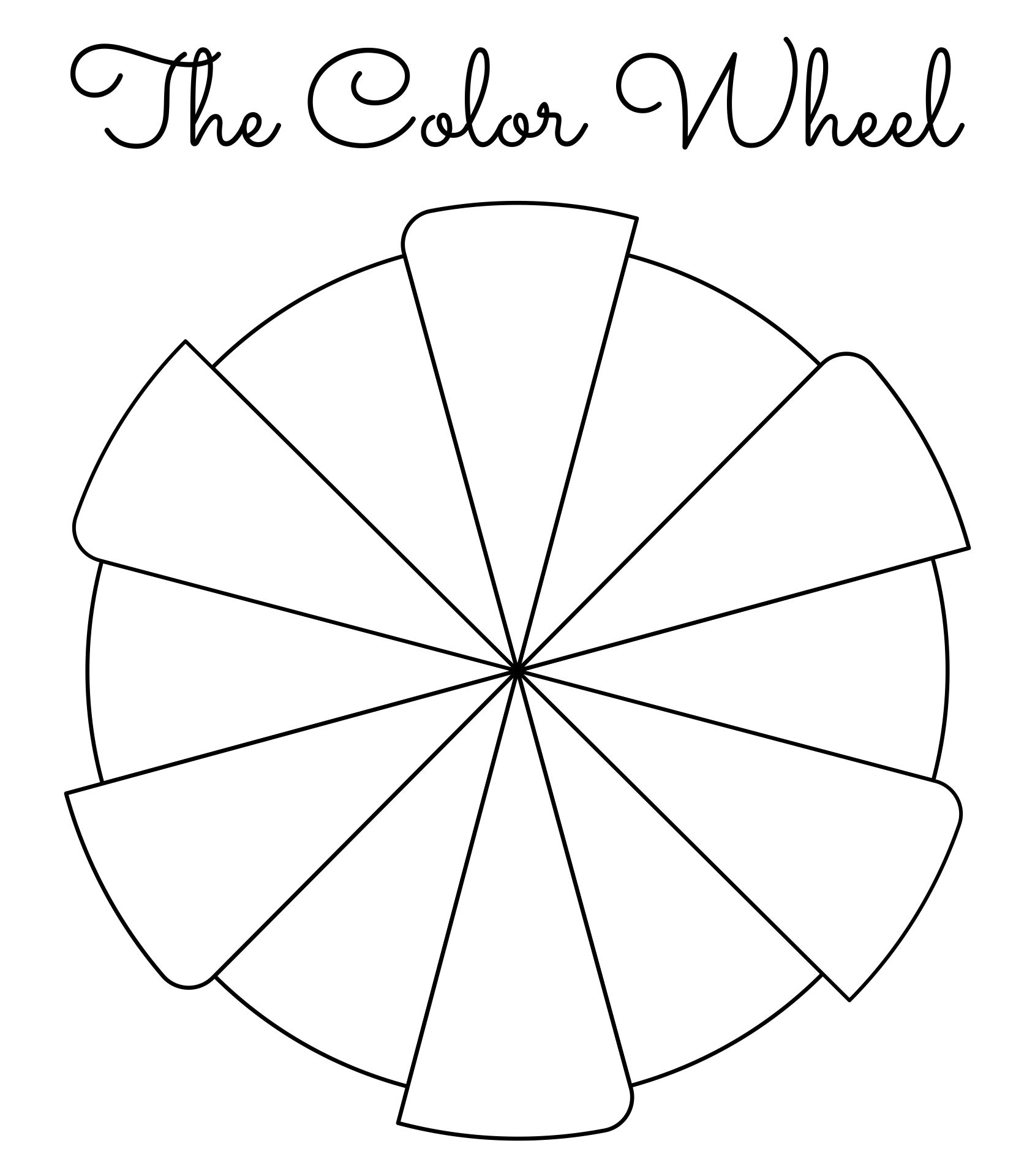 Blank Color Wheel Template