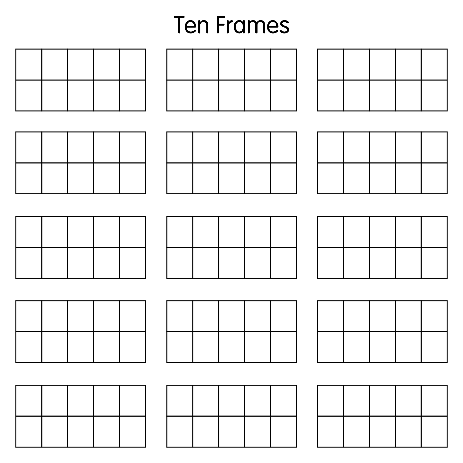 10 Best Ten Frame Template Printable PDF for Free at Printablee