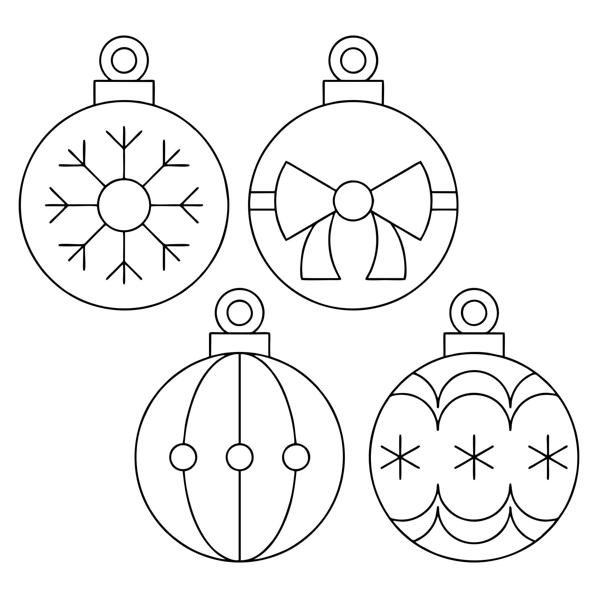 Christmas Ornament Templates - 15 Free PDF Printables | Printablee