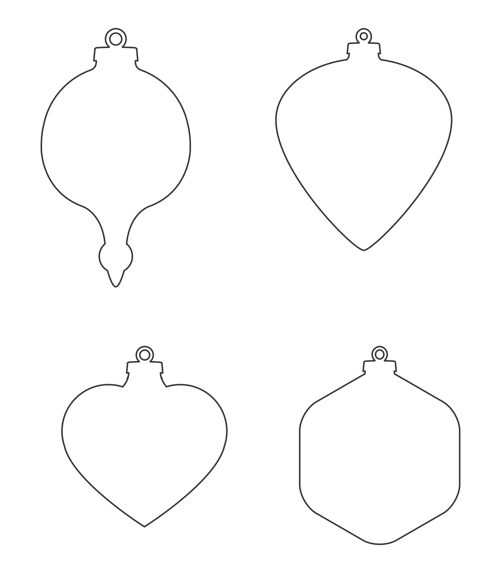 15 Best Printable Christmas Ornament Templates PDF for Free at Printablee