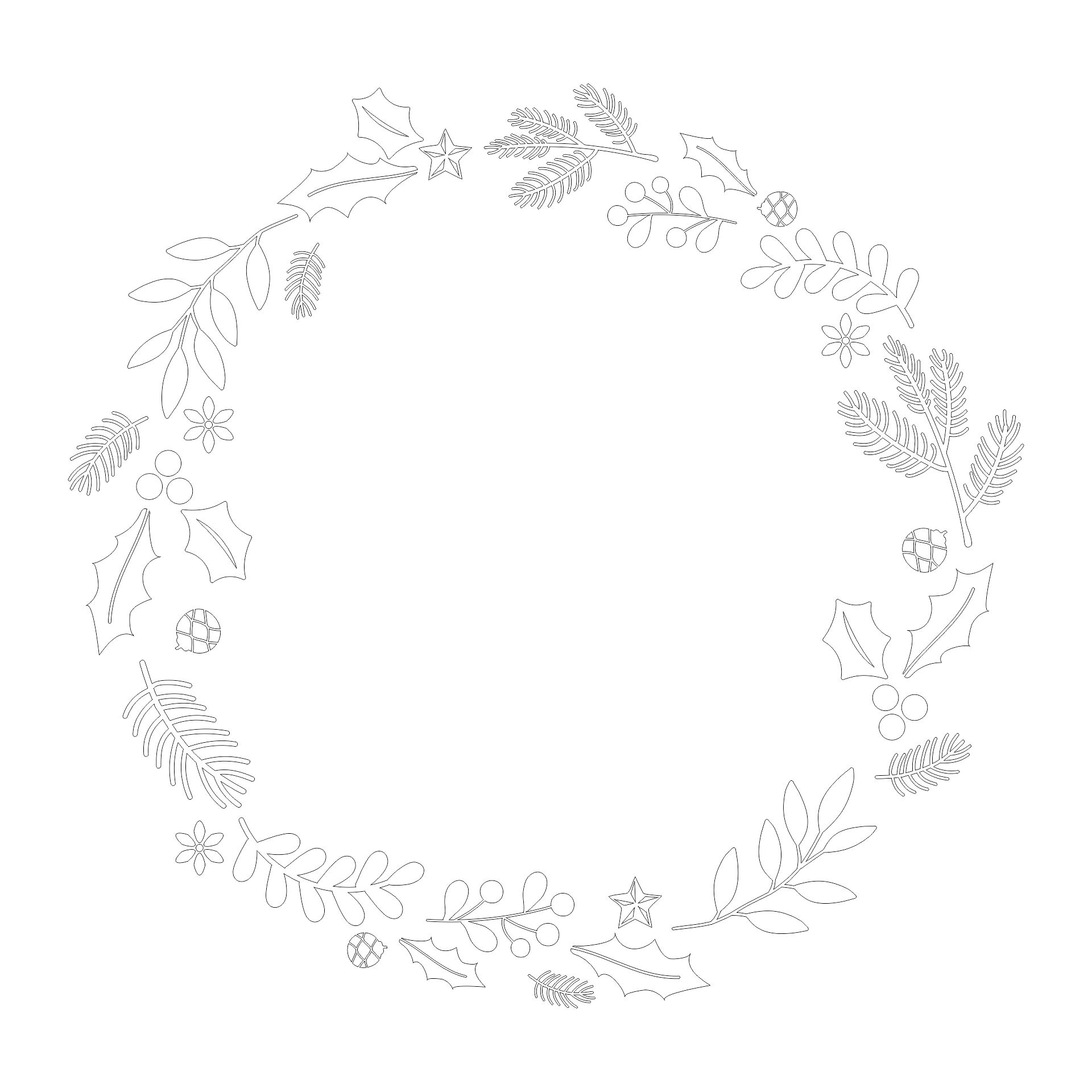 Printable Wreath Template