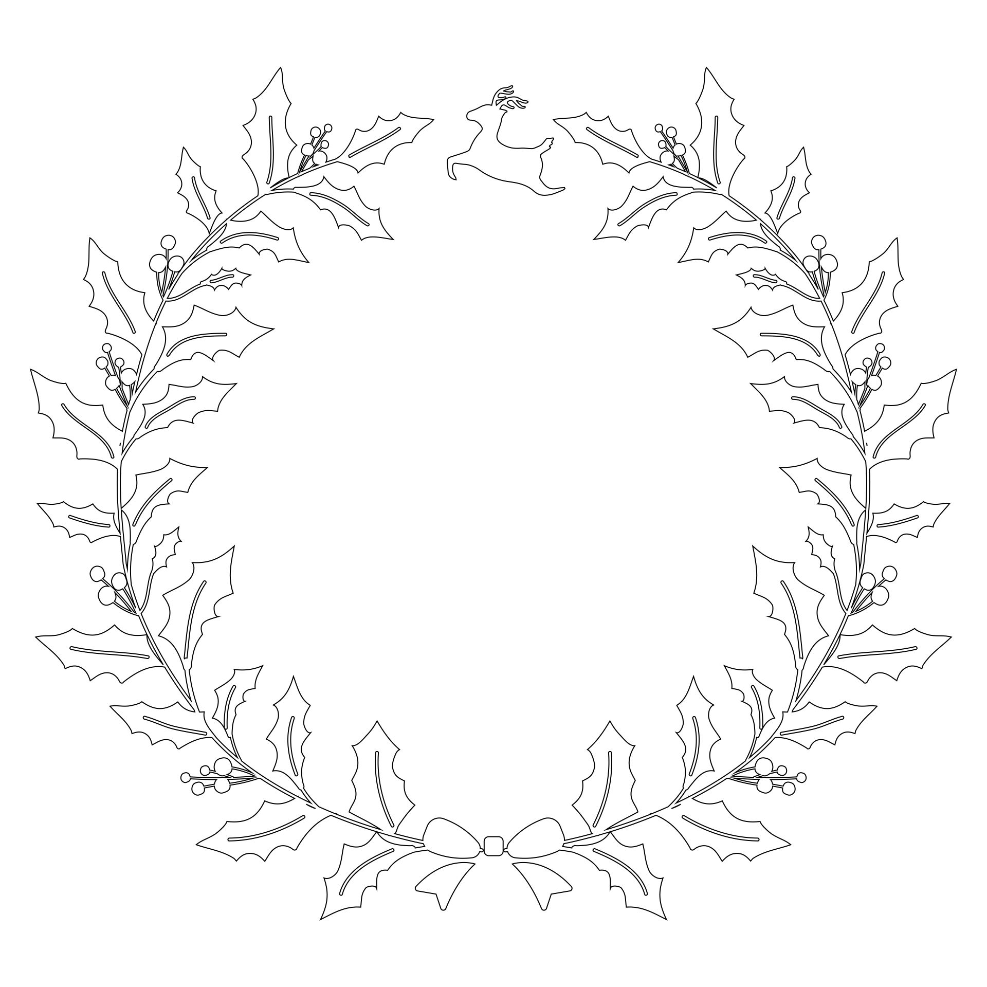 Christmas Wreath Printable Francesco Printable