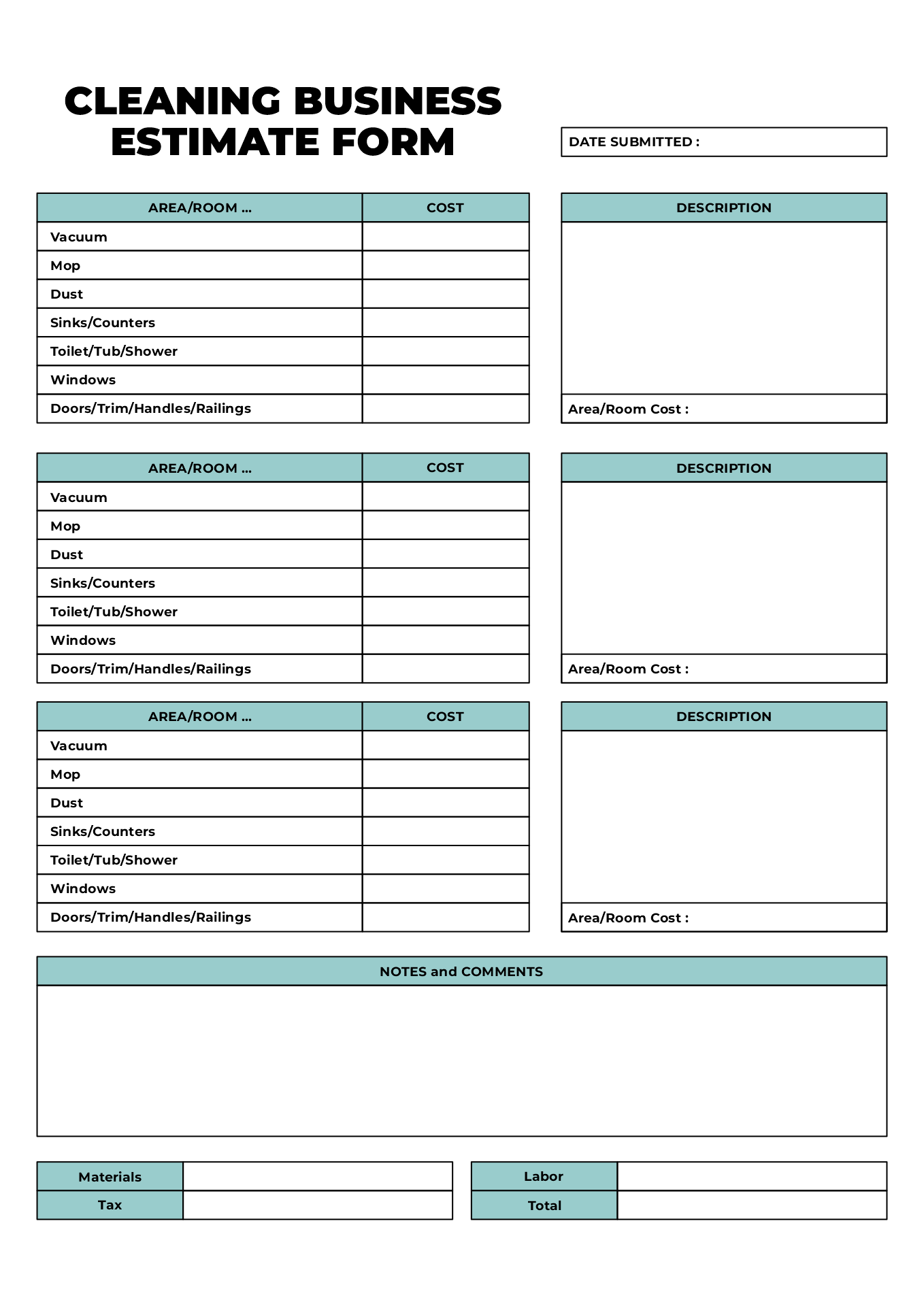 free-printable-cleaning-estimate-forms-that-are-bewitching-tristan-riset