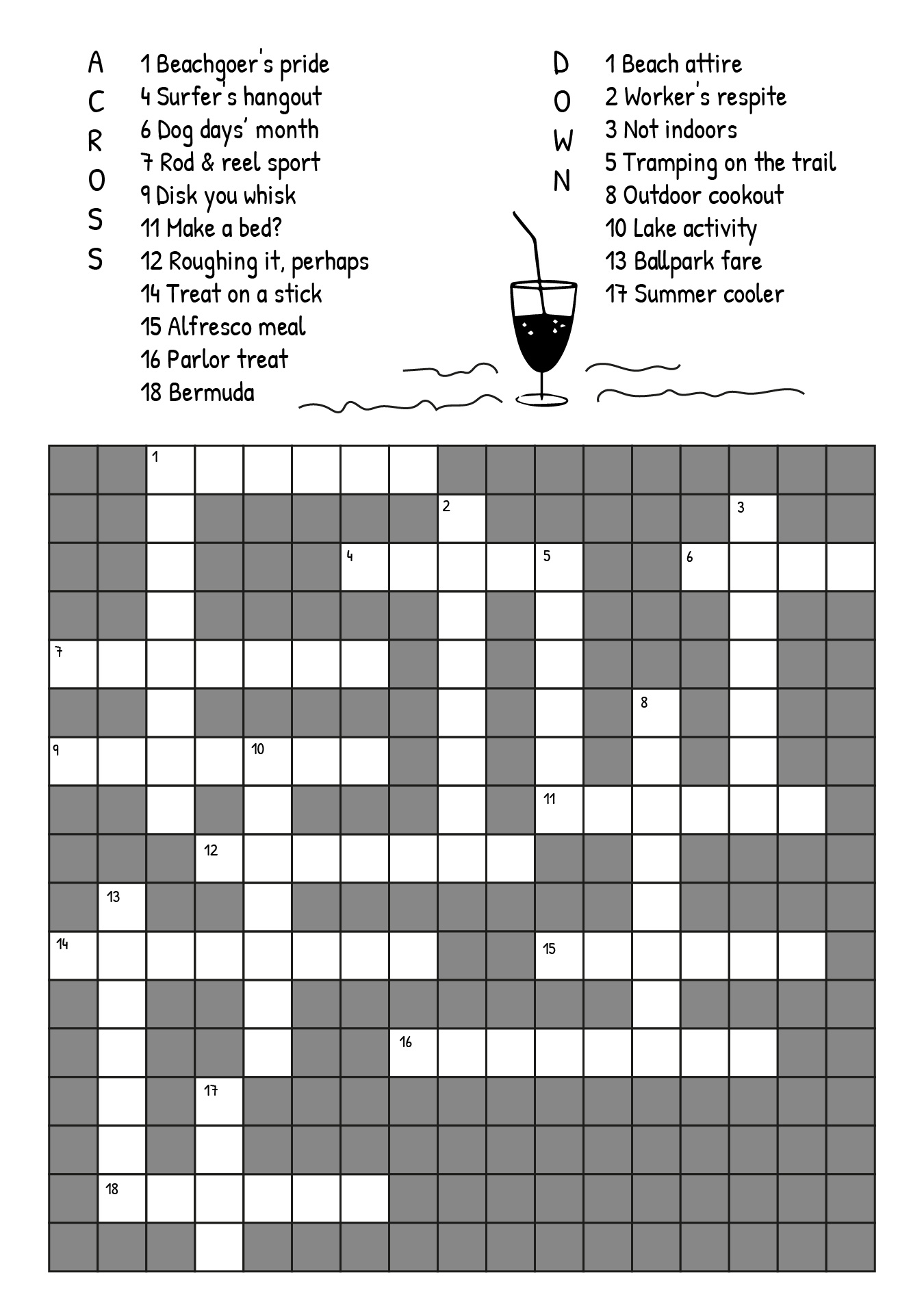 Easy Adult Crossword Puzzles Printable