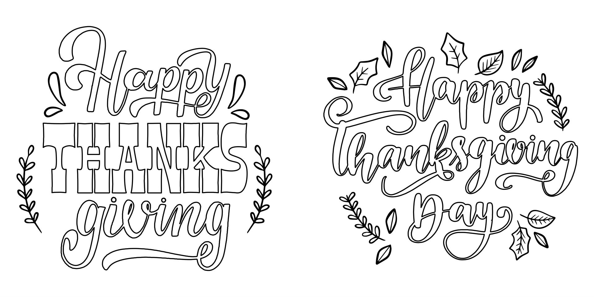 Happy Thanksgiving Digital Stamp