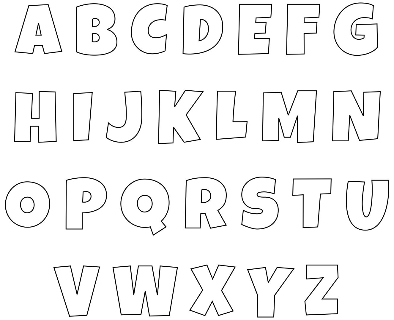 Alphabet Stencils Free Printable Large