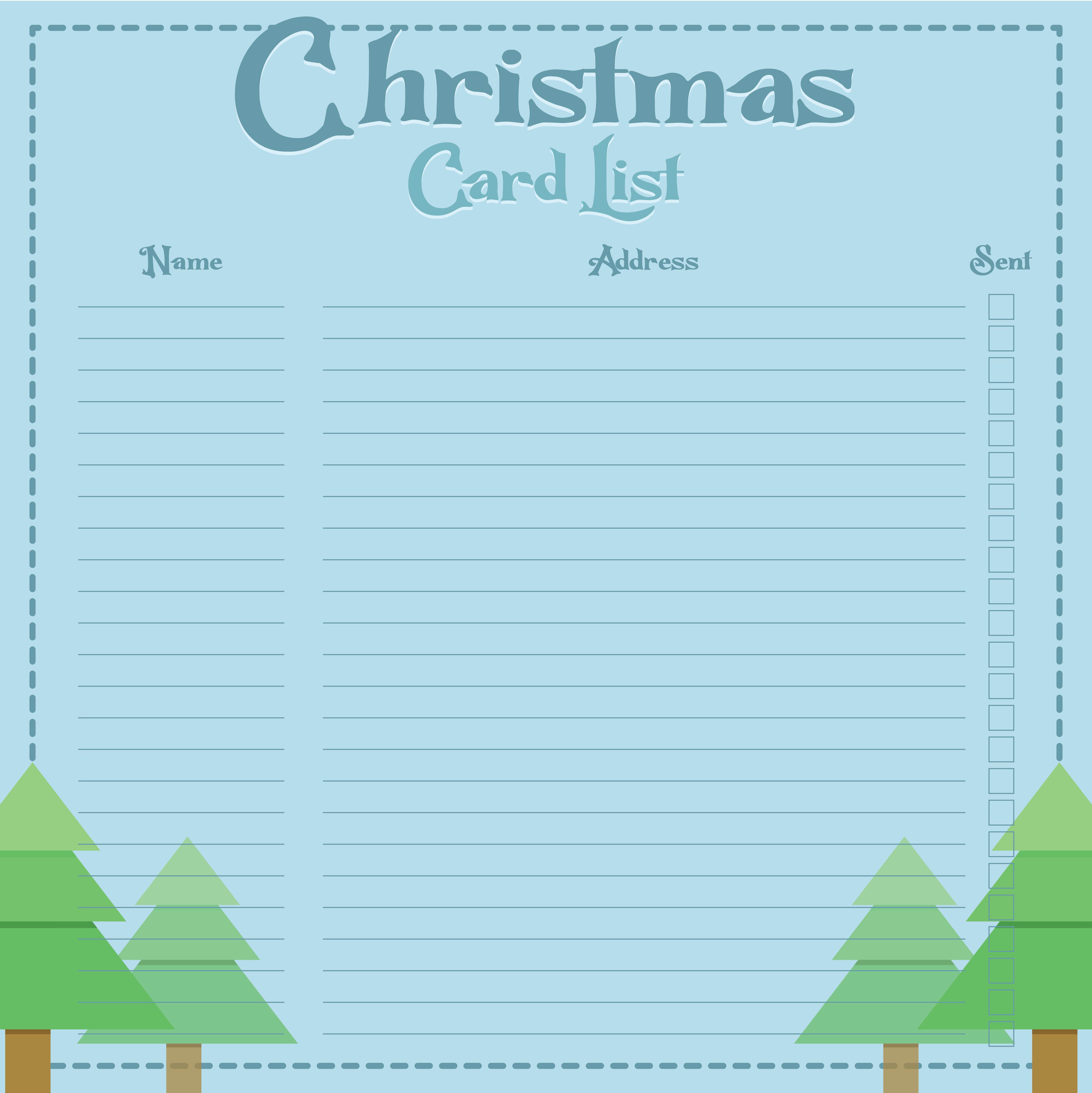 Editable Printable Christmas List