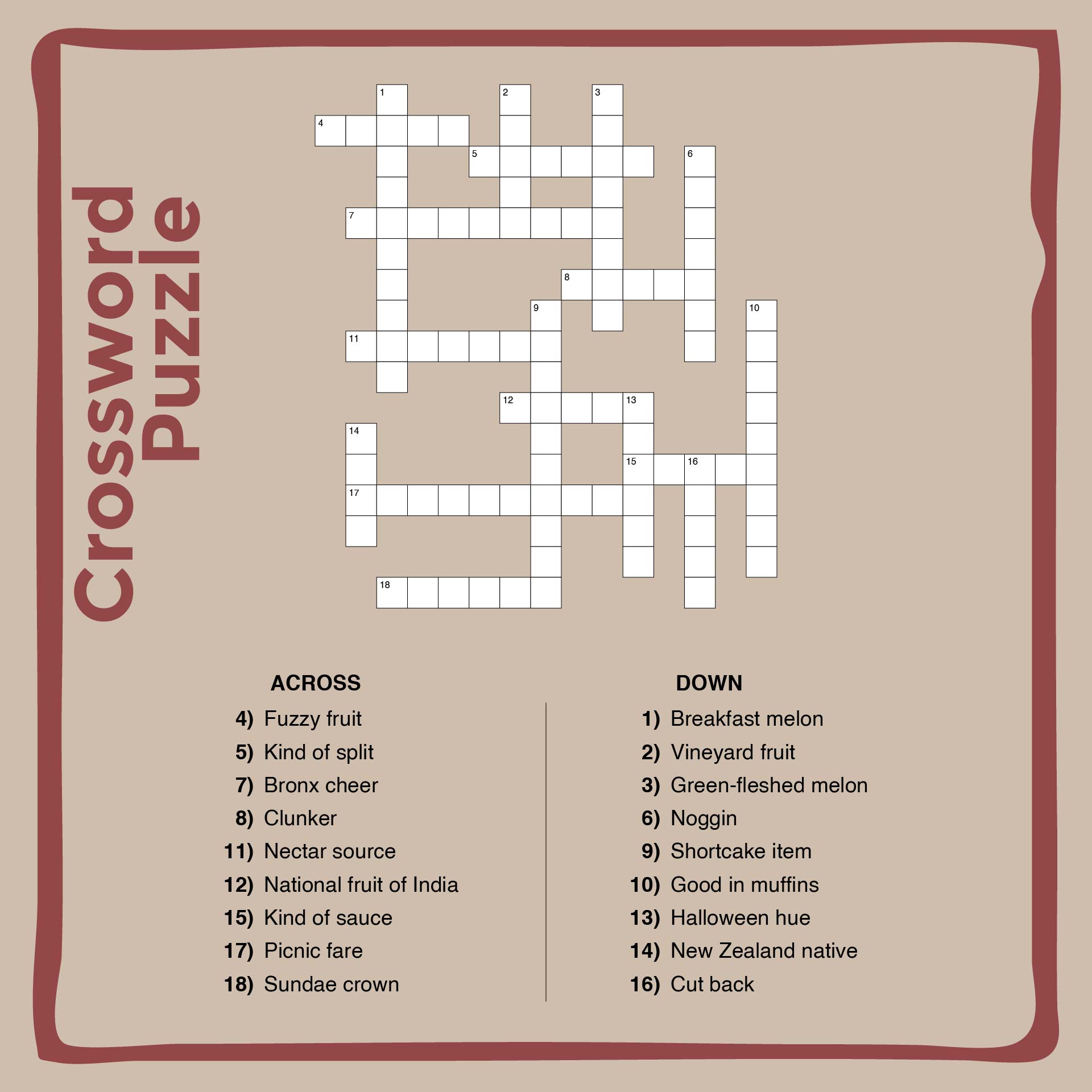 Printable Crossword Puzzles