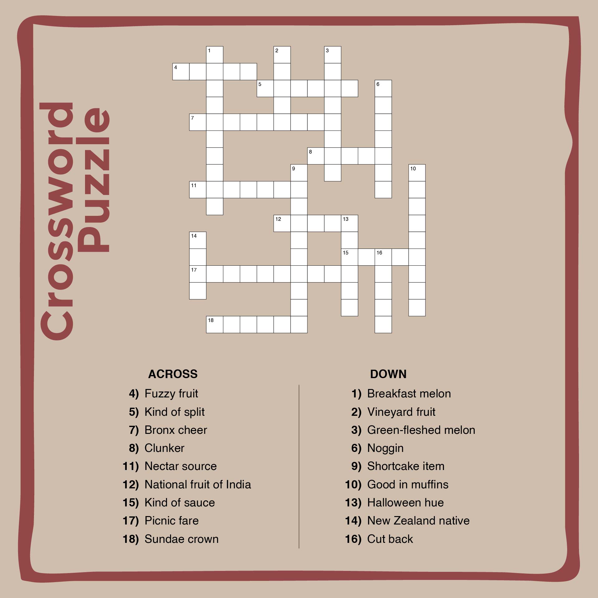 Large Print Crossword Puzzles For Seniors Printable Printable Templates