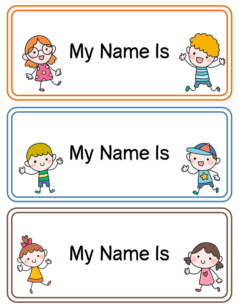 Desk Name Tags Template