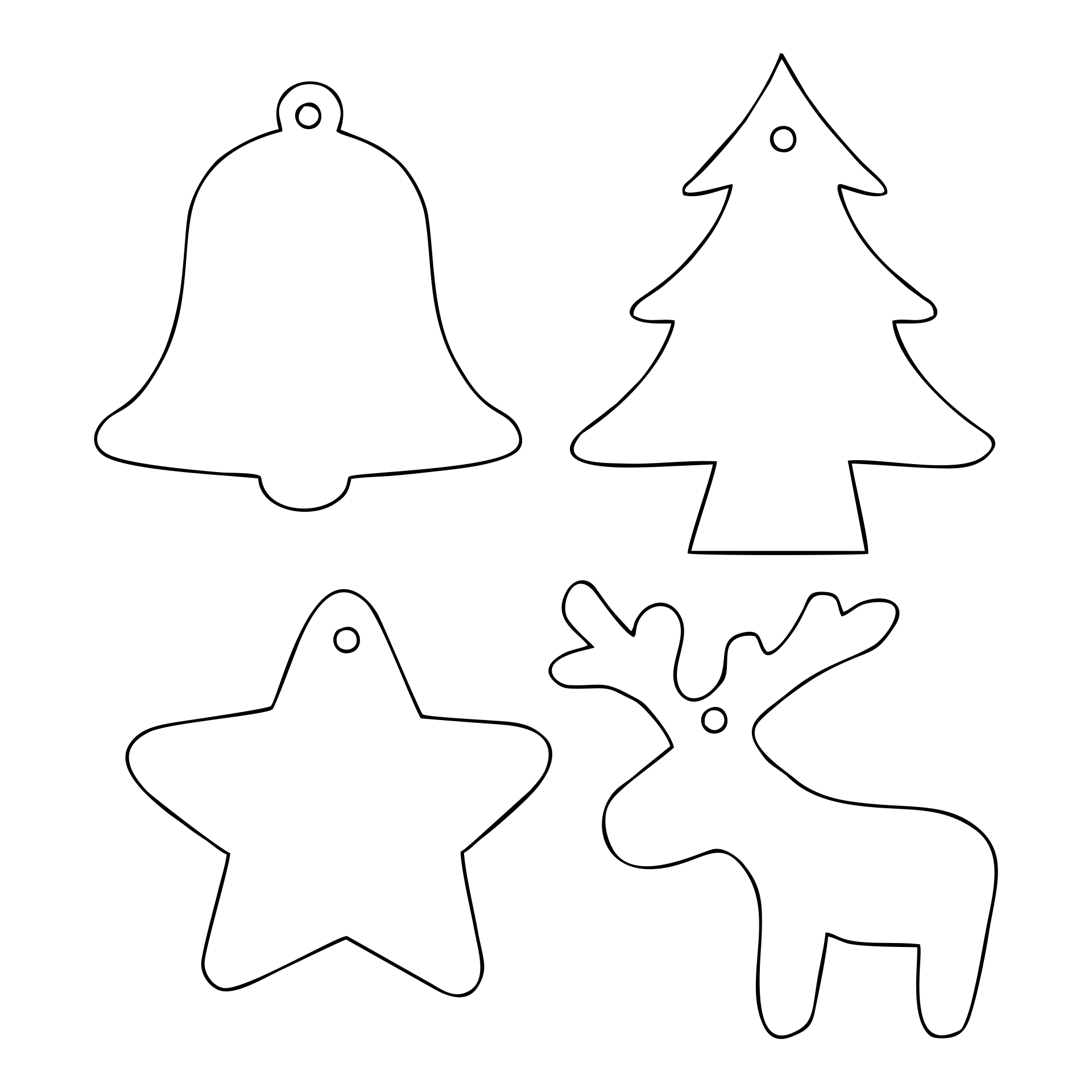 Printable Felt Christmas Ornament Templates