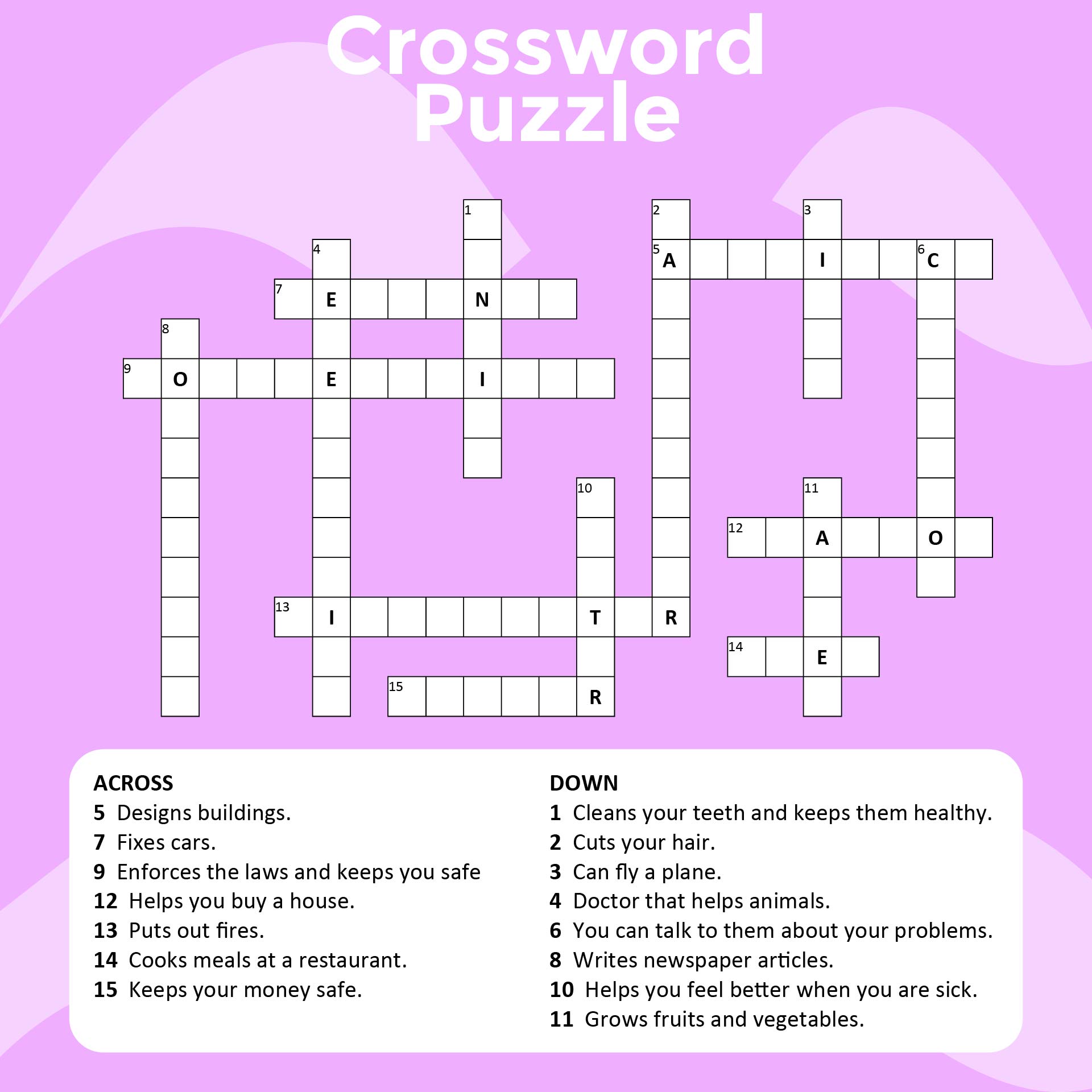 Printable Crossword Puzzles For Seniors Customize and Print