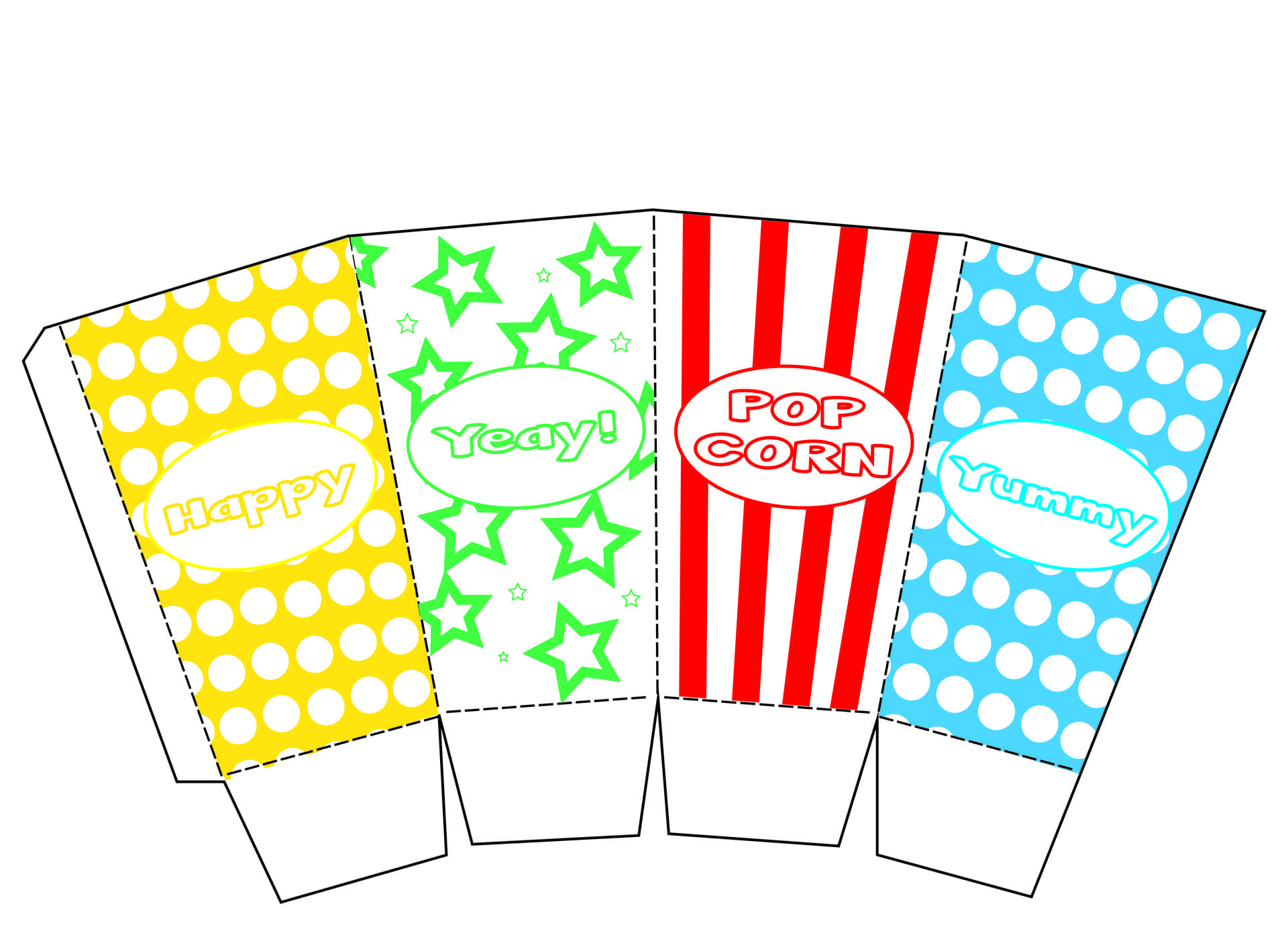 Diy Popcorn Box Template diy-popcorn-box-template