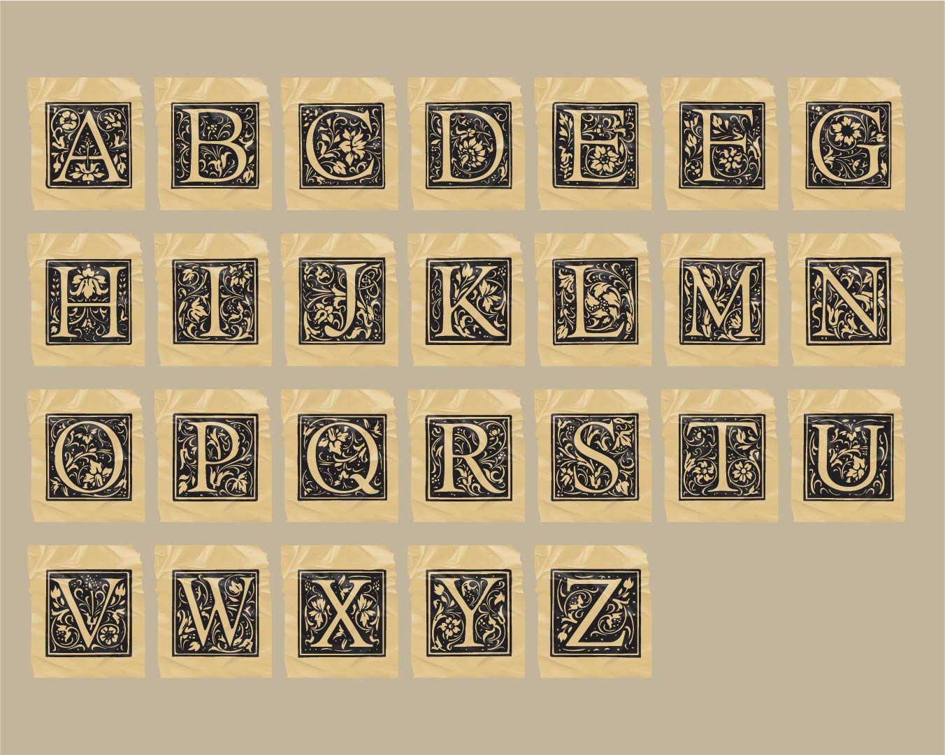 Printable Vintage Alphabet