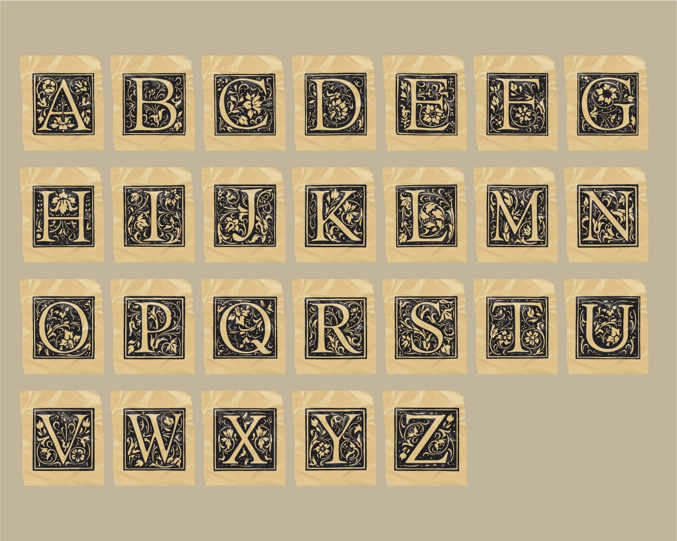 10 Best Free Vintage Alphabet Letter Printables Pdf For Free At ...