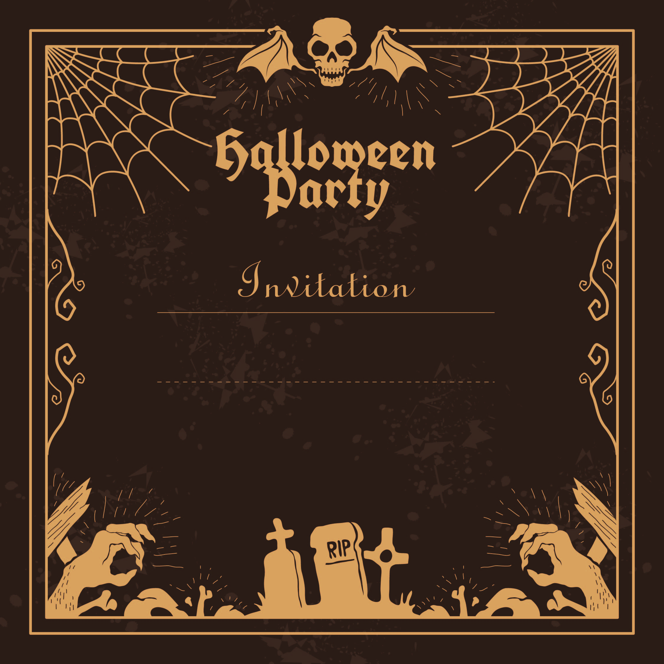 Free Printable Halloween Templates Invitations