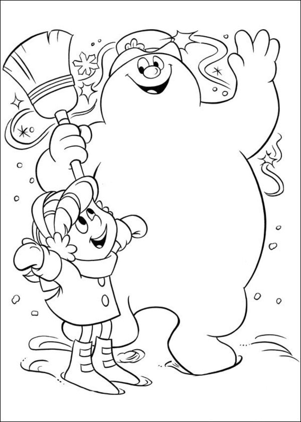 Frosty Snowman Coloring Pages