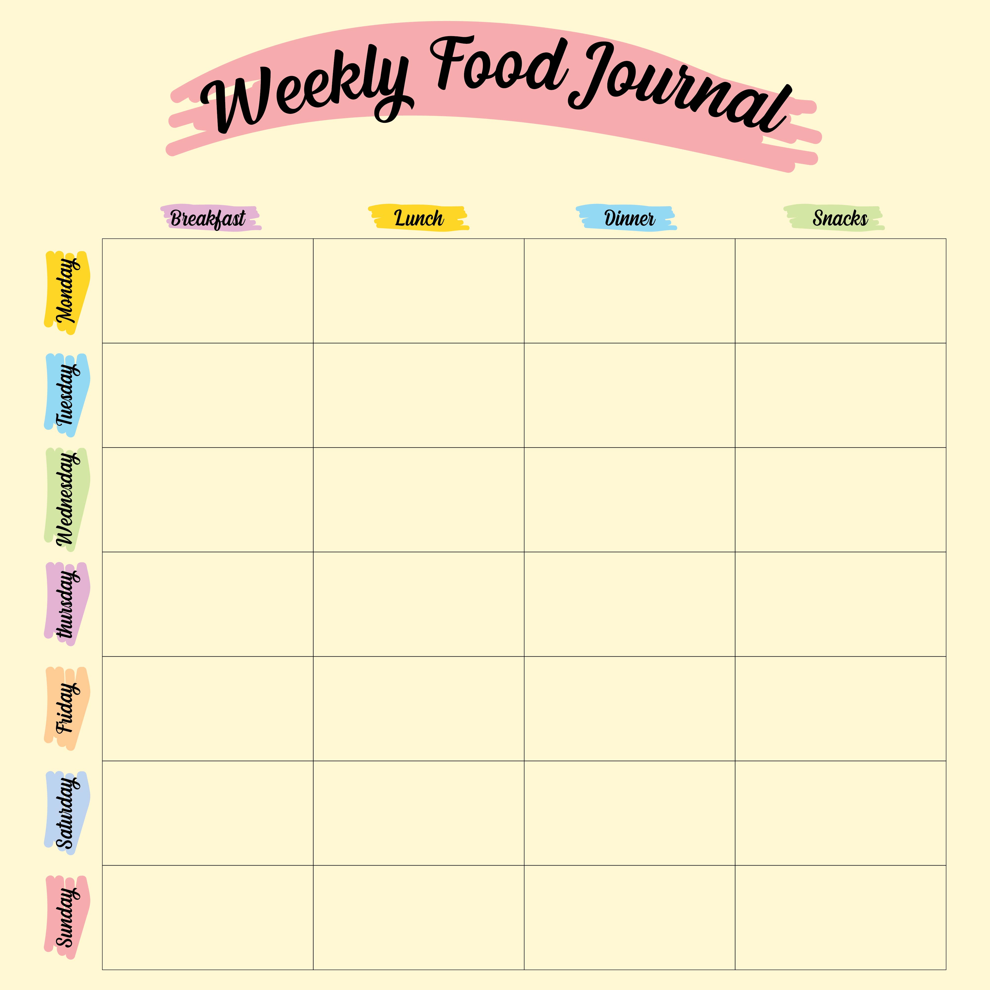 food-diary-free-printable