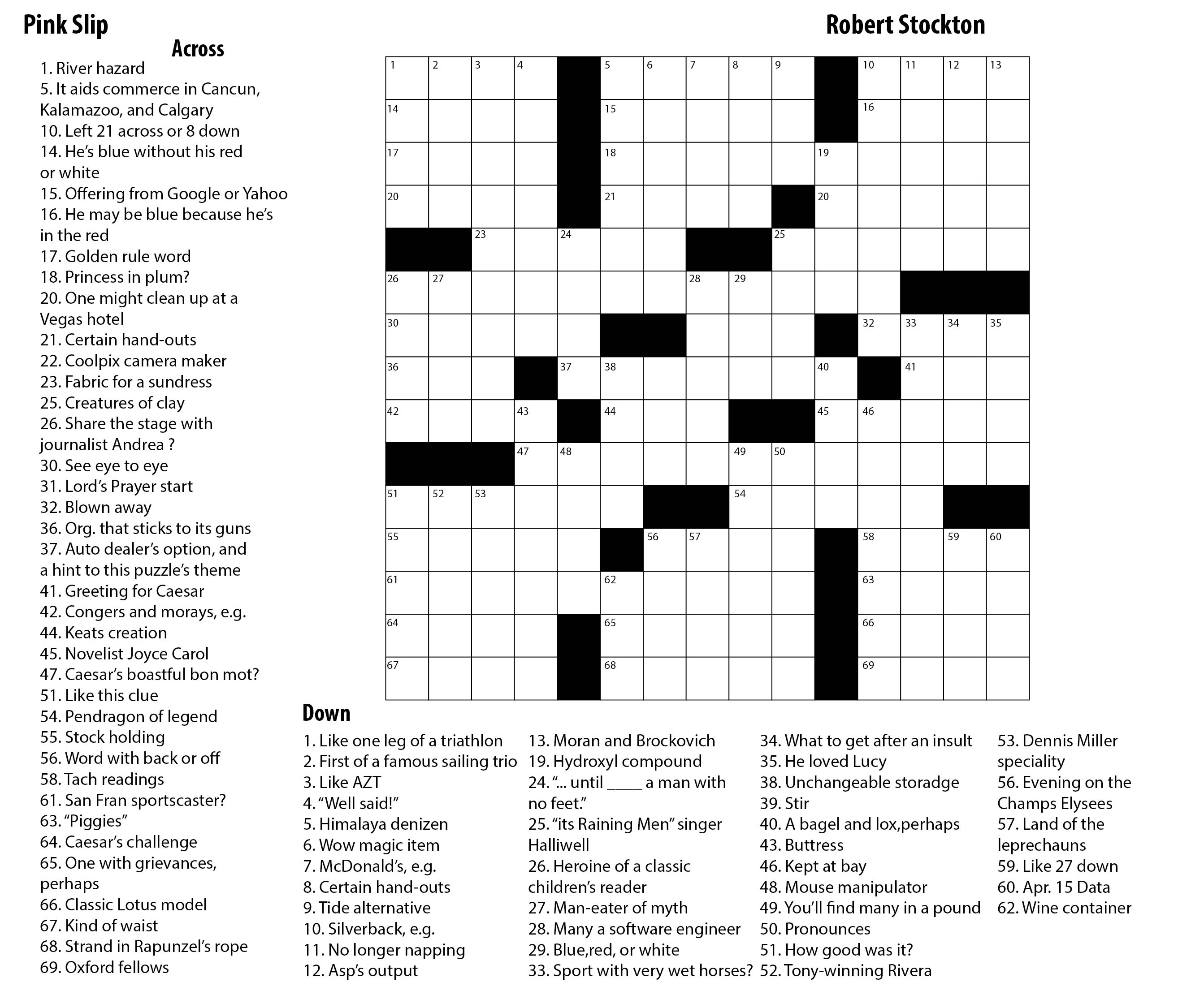Printable Easy Crossword Puzzle