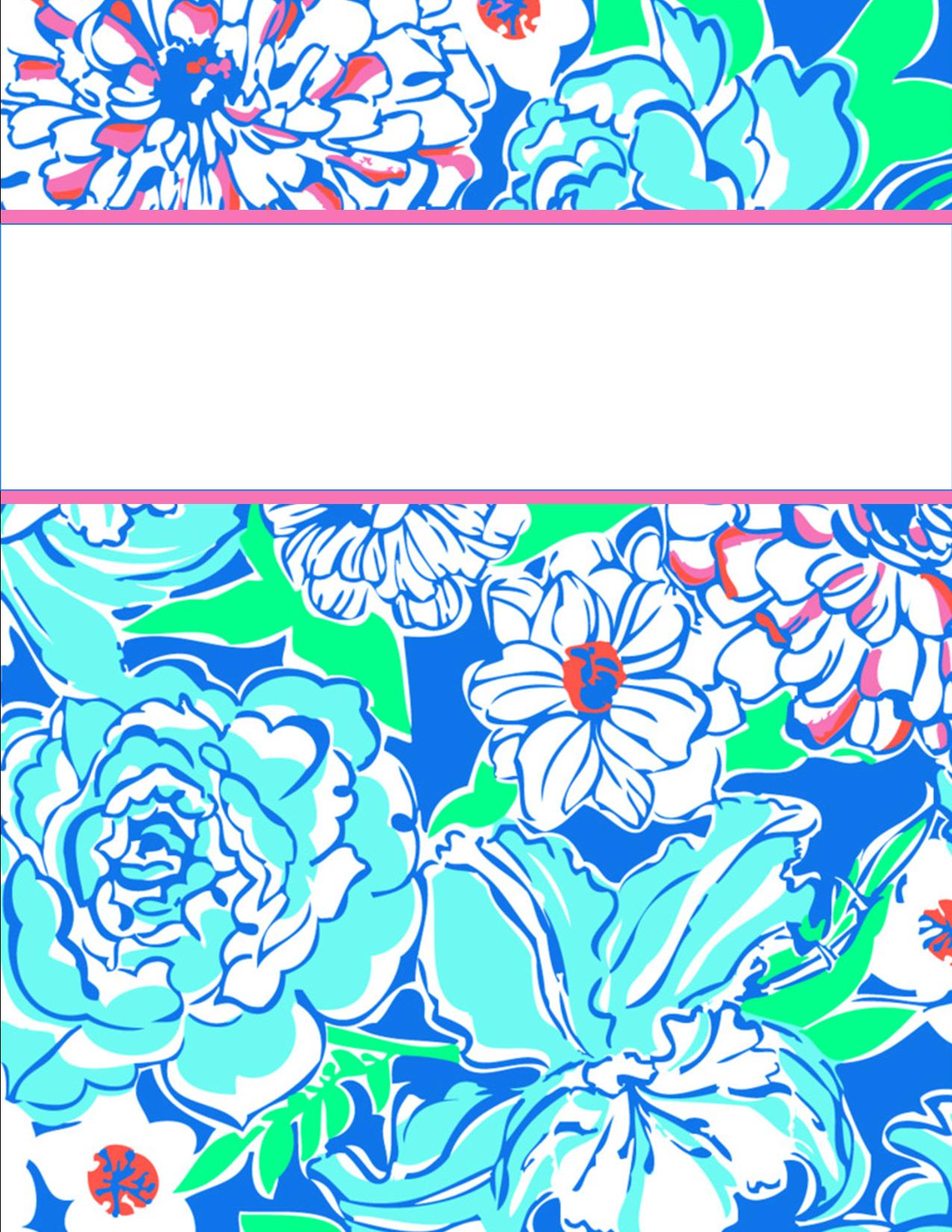 Lilly Pulitzer Binder Cover Templates