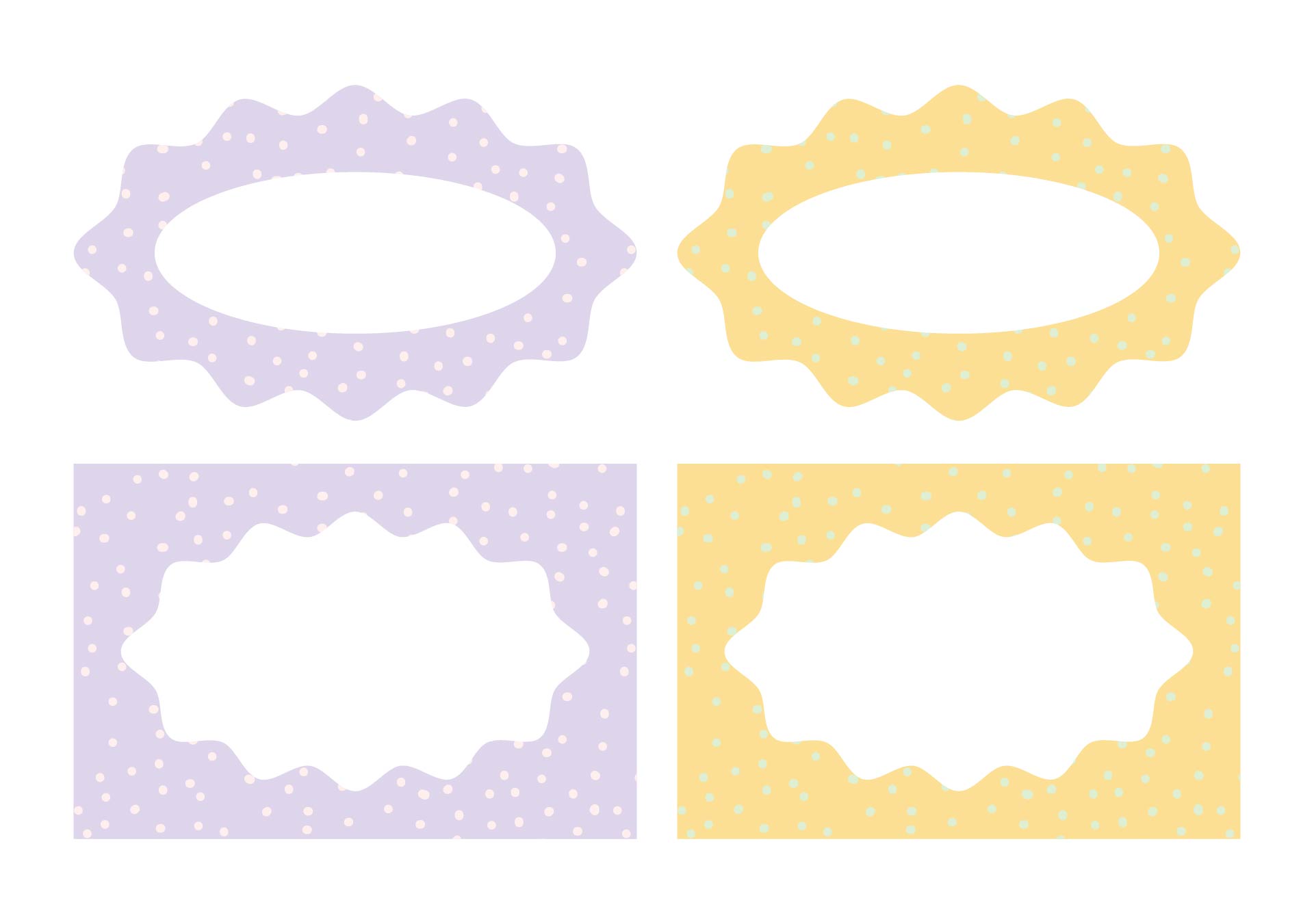  Printable Polka Dot Name Tags