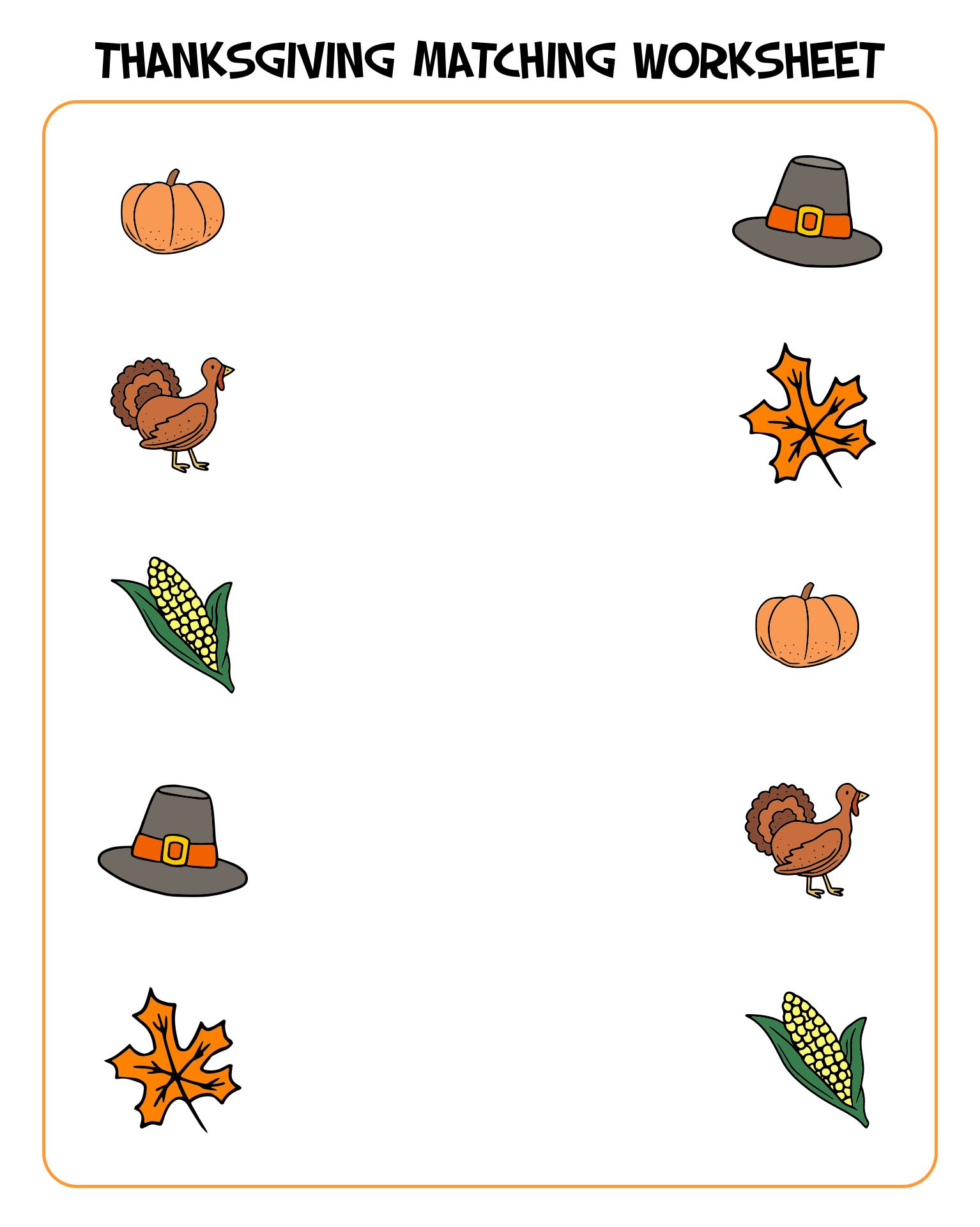 Preschool Thanksgiving Printables